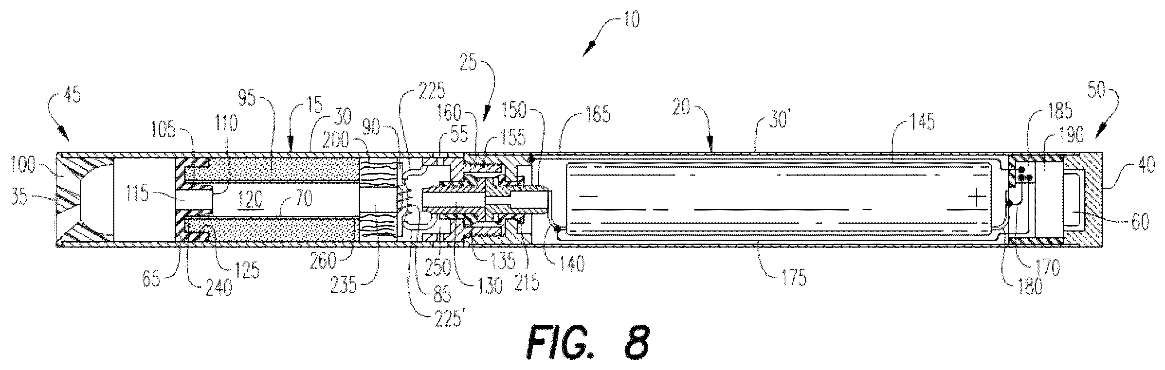 Patent US12342846 Figure 6 – Electronic vaping device including transfer pad with oriented fibers