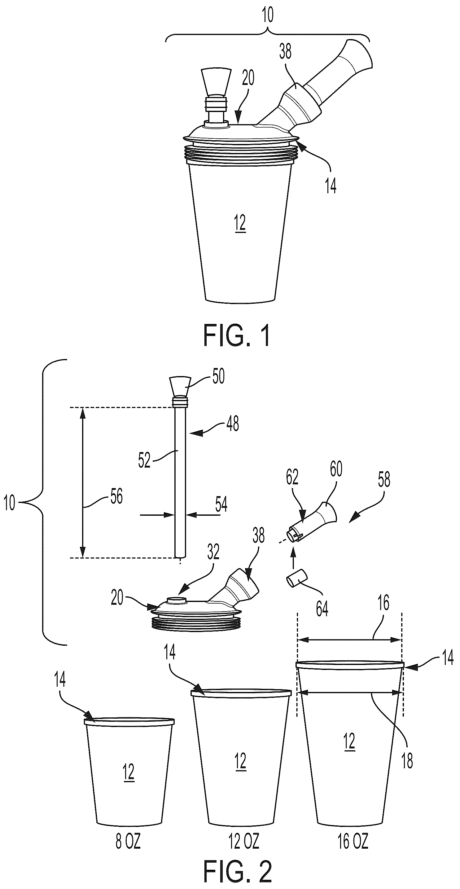 Patent US12342854 Figure 1 – Universal water pipe adapter