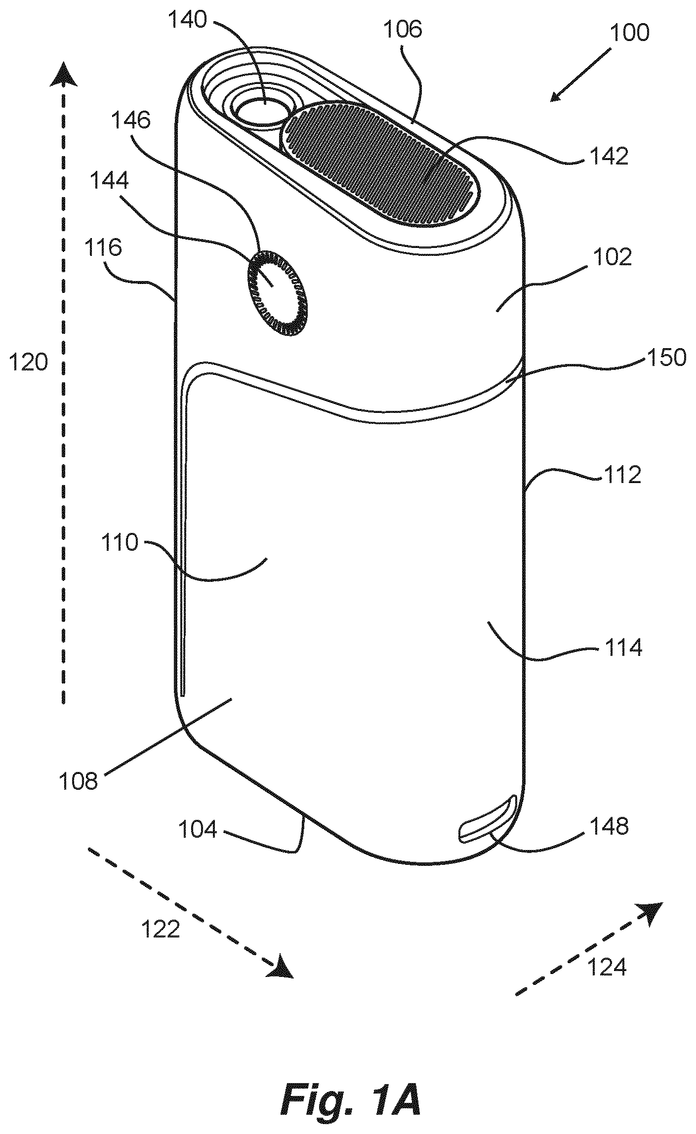Patent US12342857 Figure 1 – Aerosol-generating device