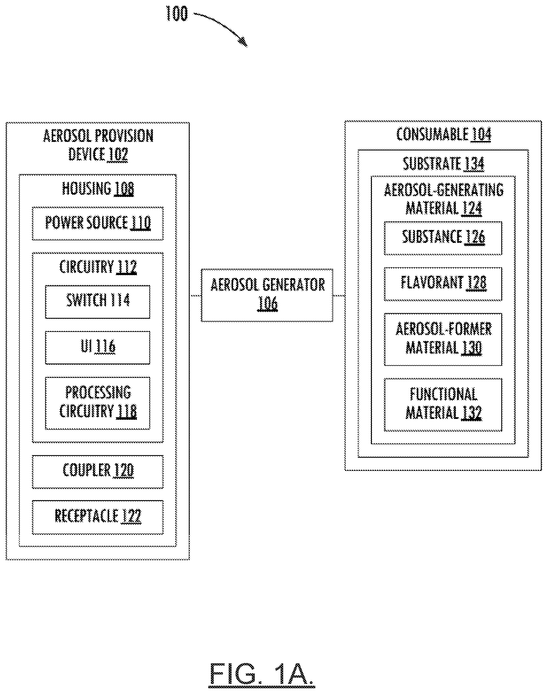 Patent US12342858 Figure 1 – Security features for aerosol generation device