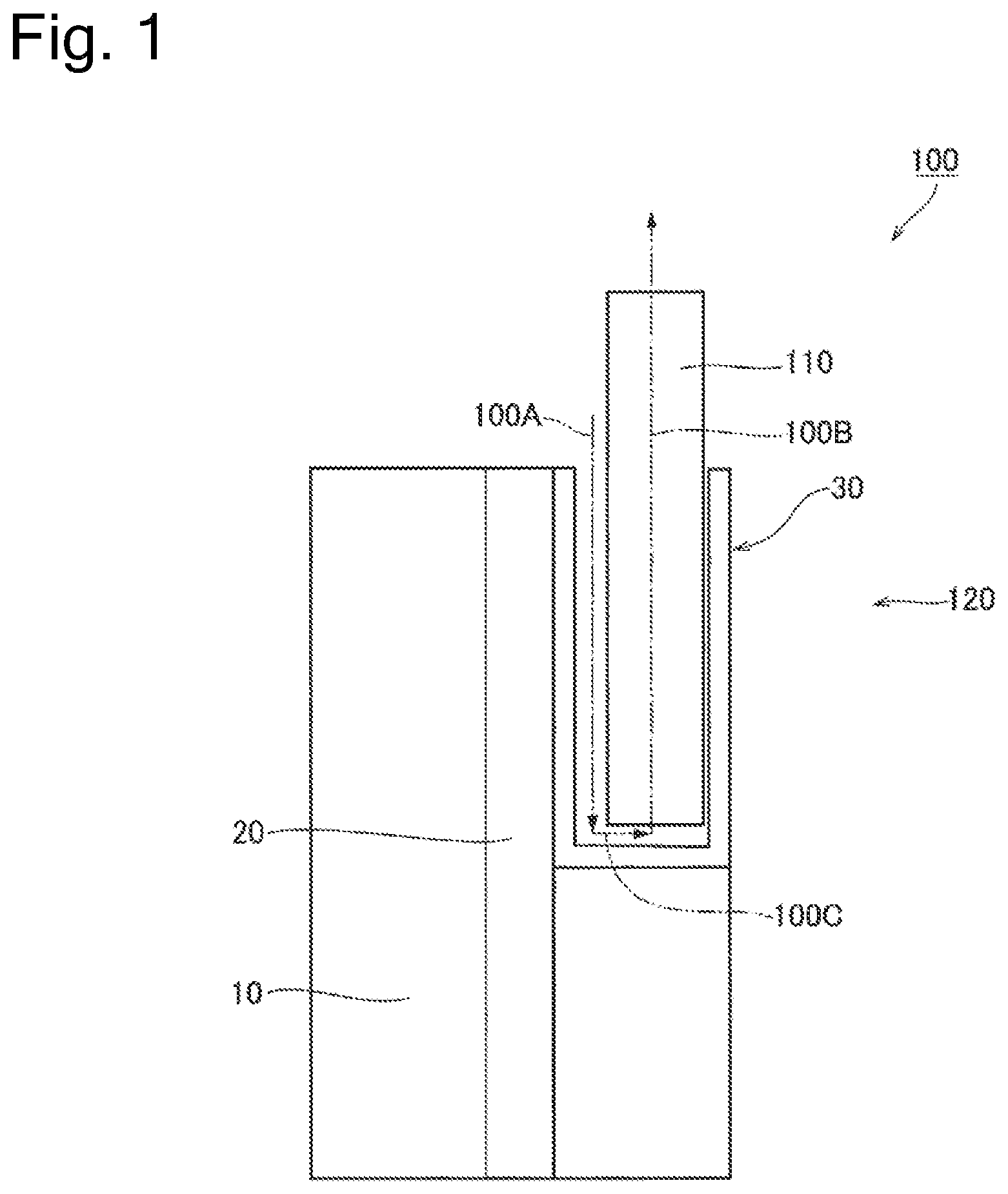 Patent US12342863 Figure 1 – Heater assembly and container