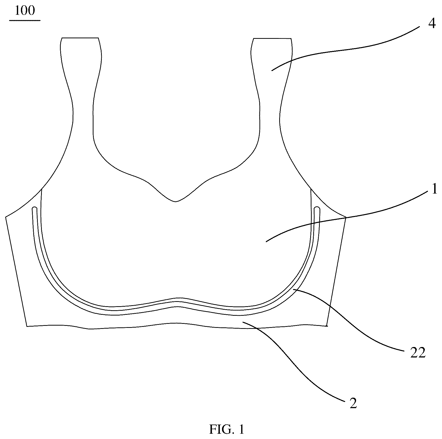 Patent US12342874 Figure 1 – Brassiere