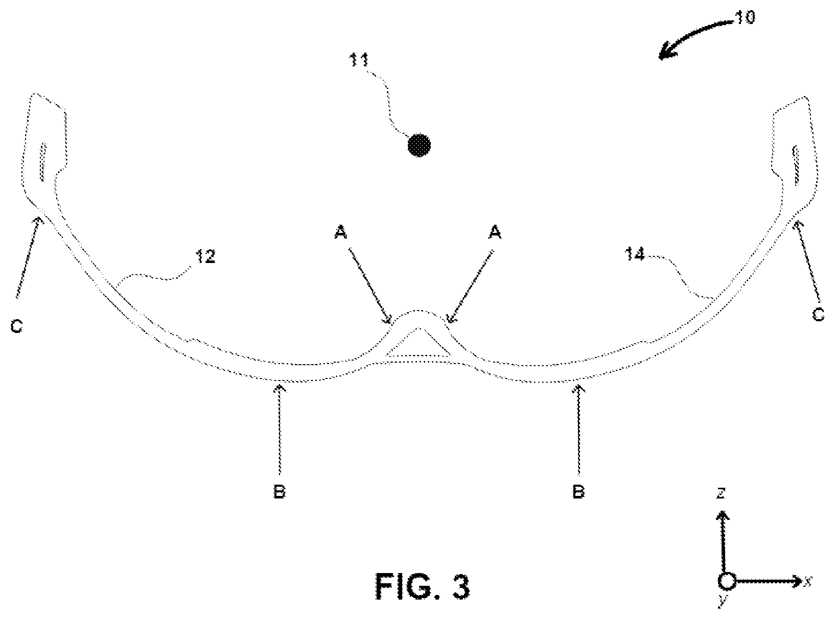 Patent US12342876 Figure 3 – Polymeric breast support structure