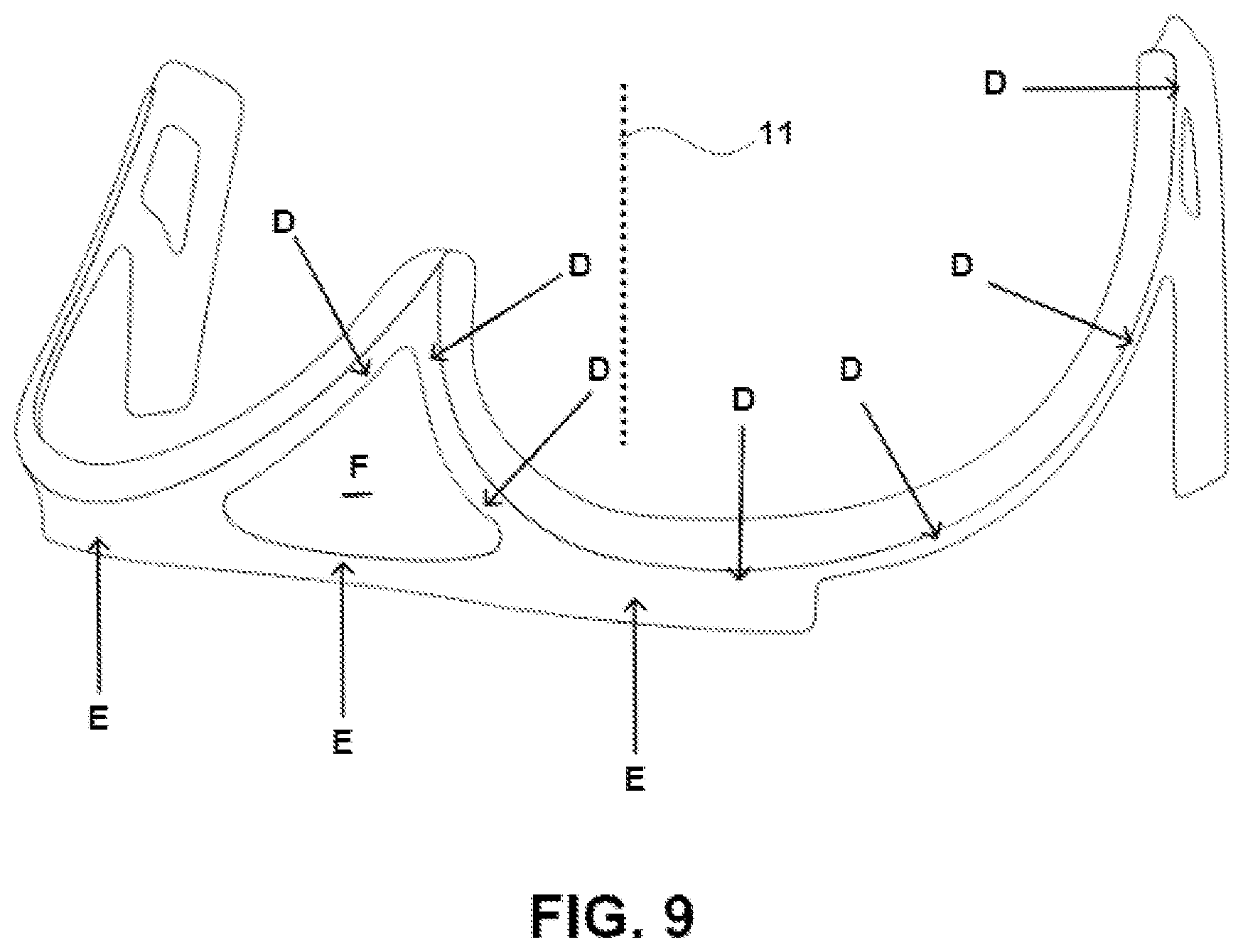 Patent US12342876 Figure 9 – Polymeric breast support structure