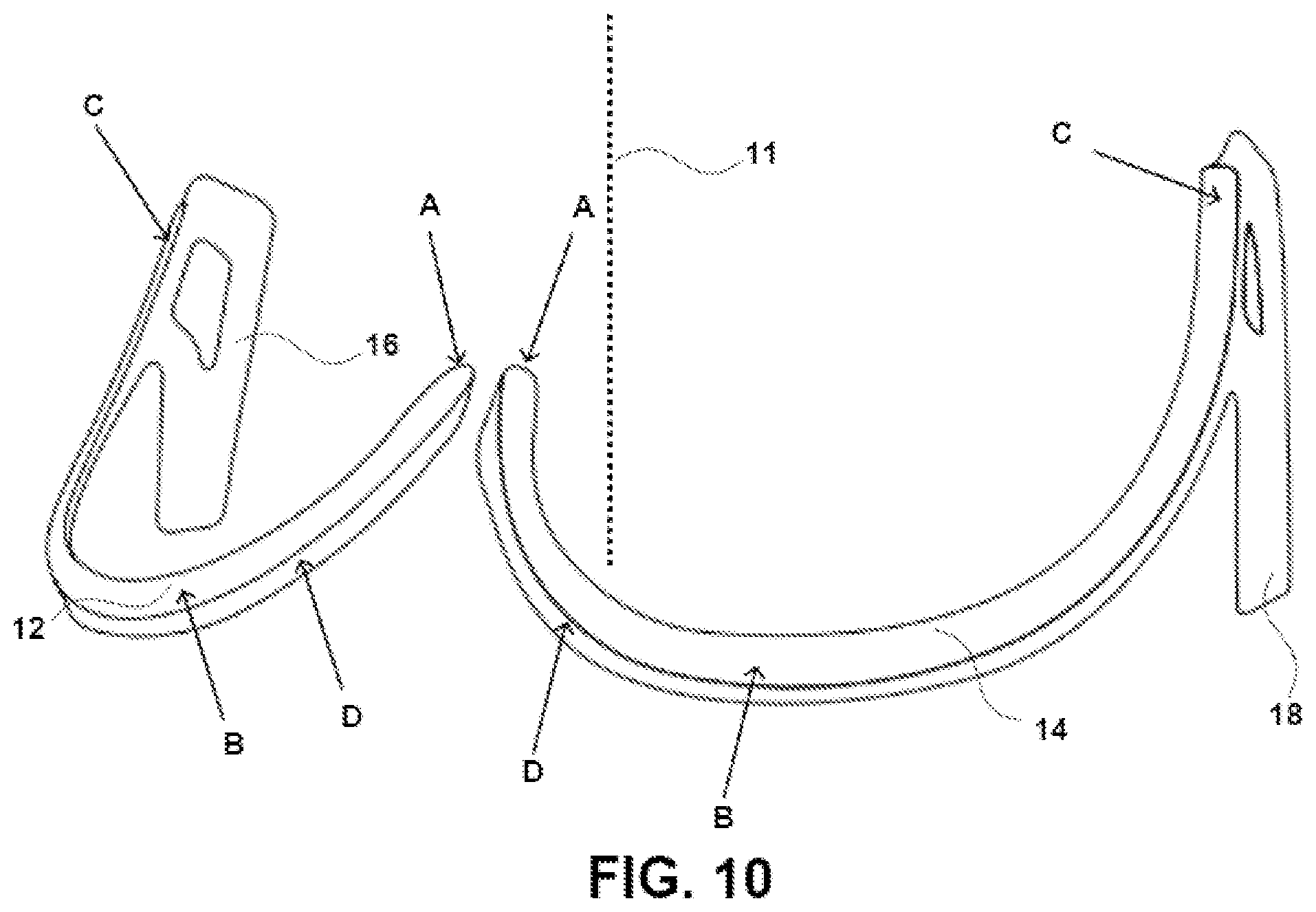 Patent US12342876 Figure 10 – Polymeric breast support structure