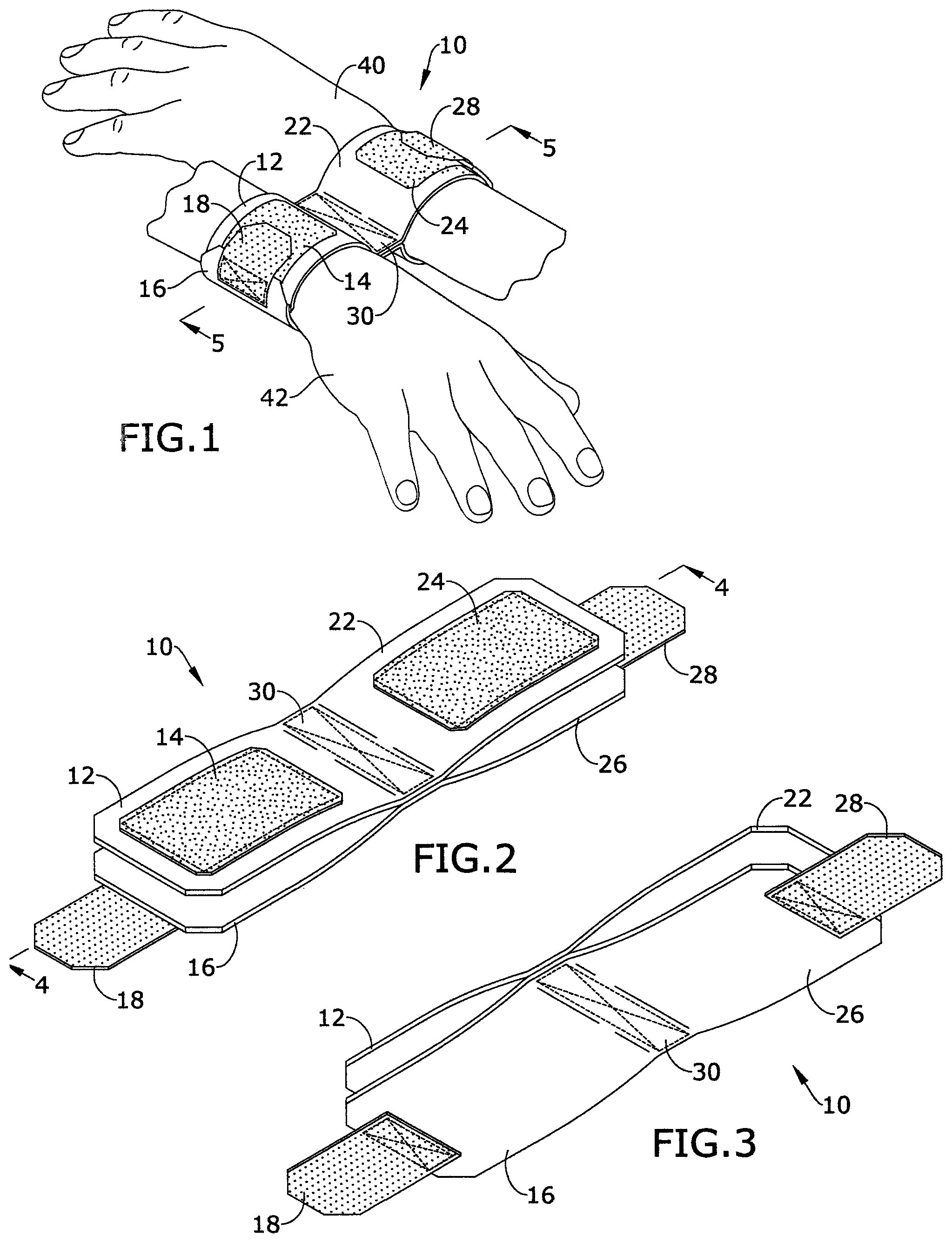Patent US12342881 Figure 1 – Disposable wrist securing device with escape feature system and method