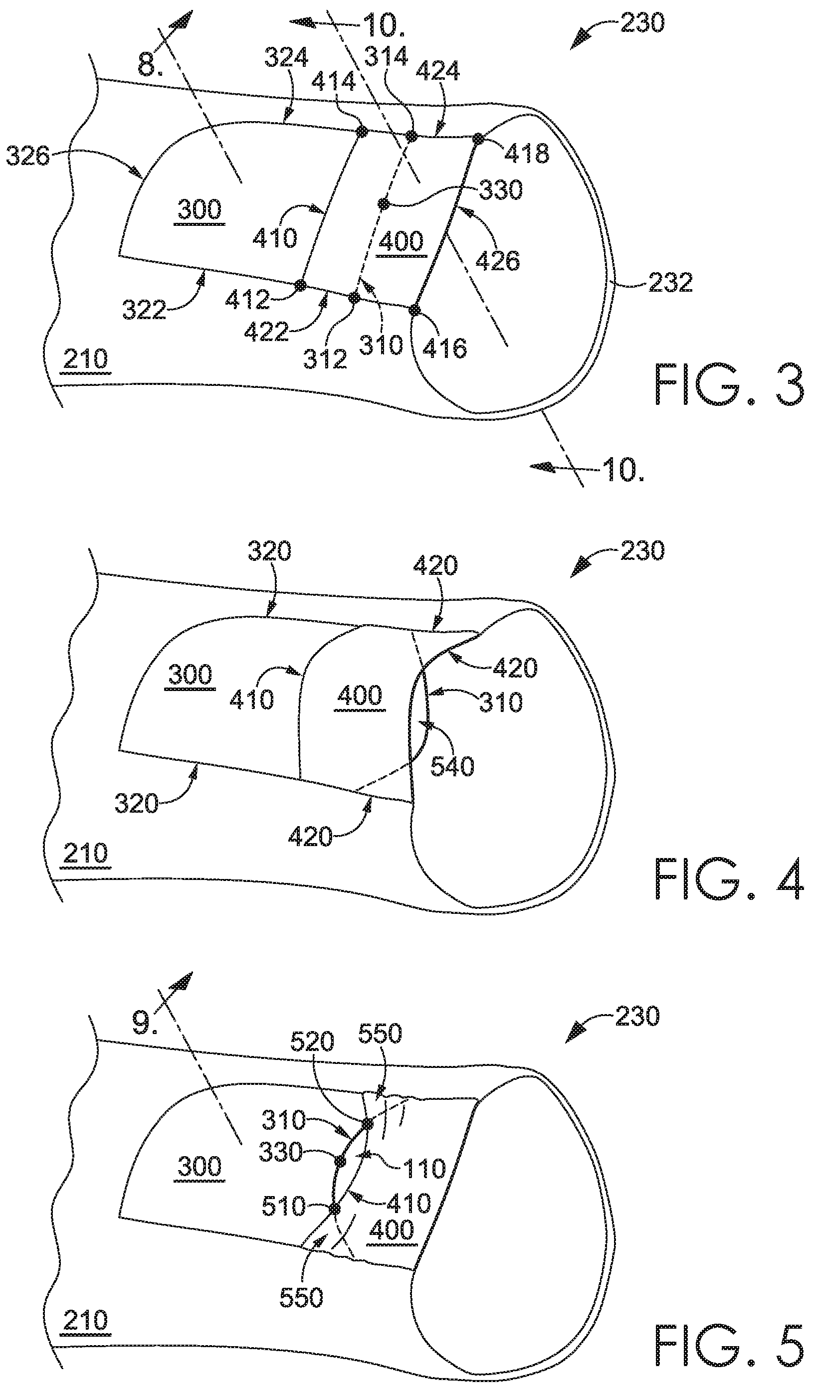 Patent US12342882 Figure 3 – Layered thumbhole structure