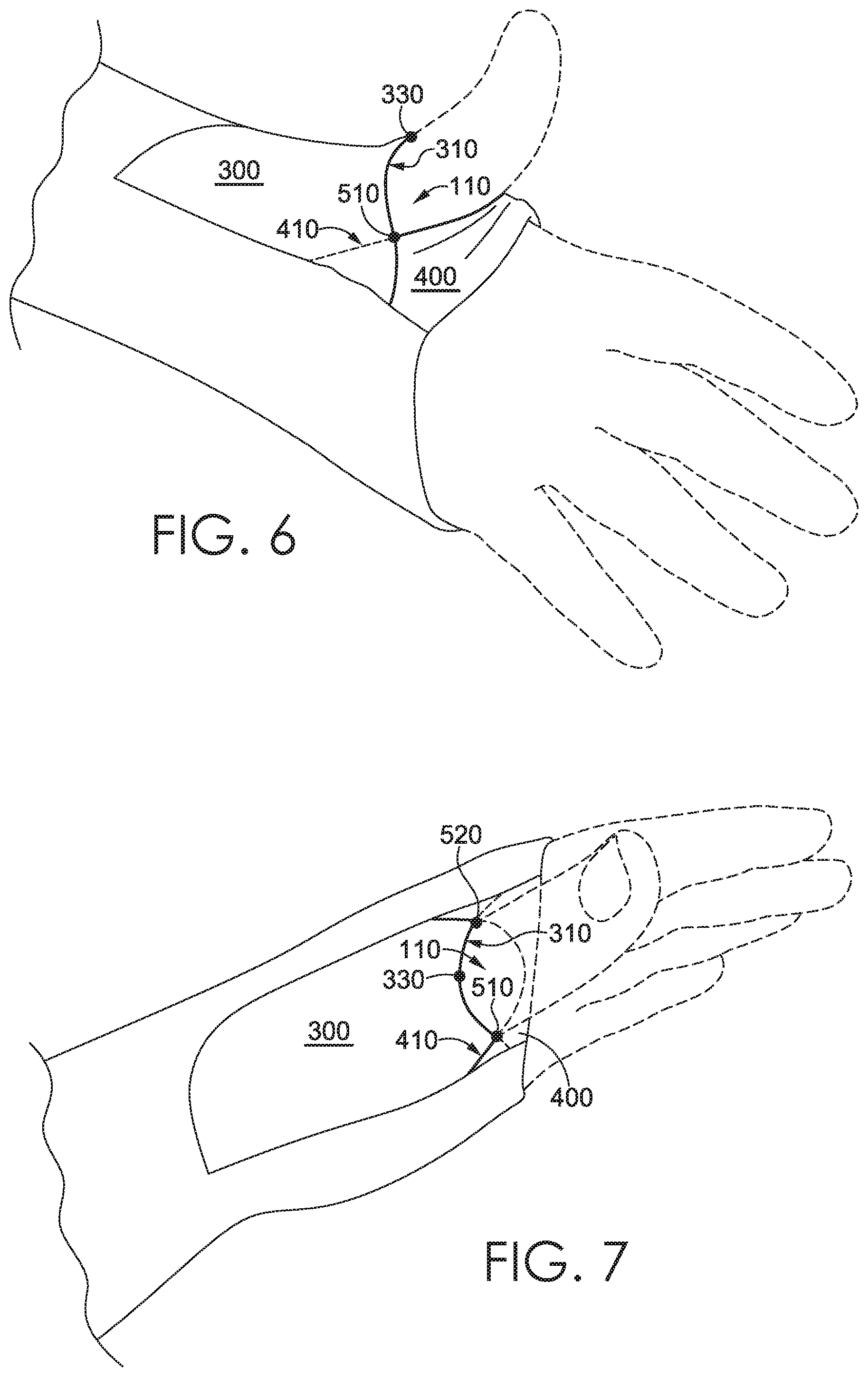 Patent US12342882 Figure 4 – Layered thumbhole structure