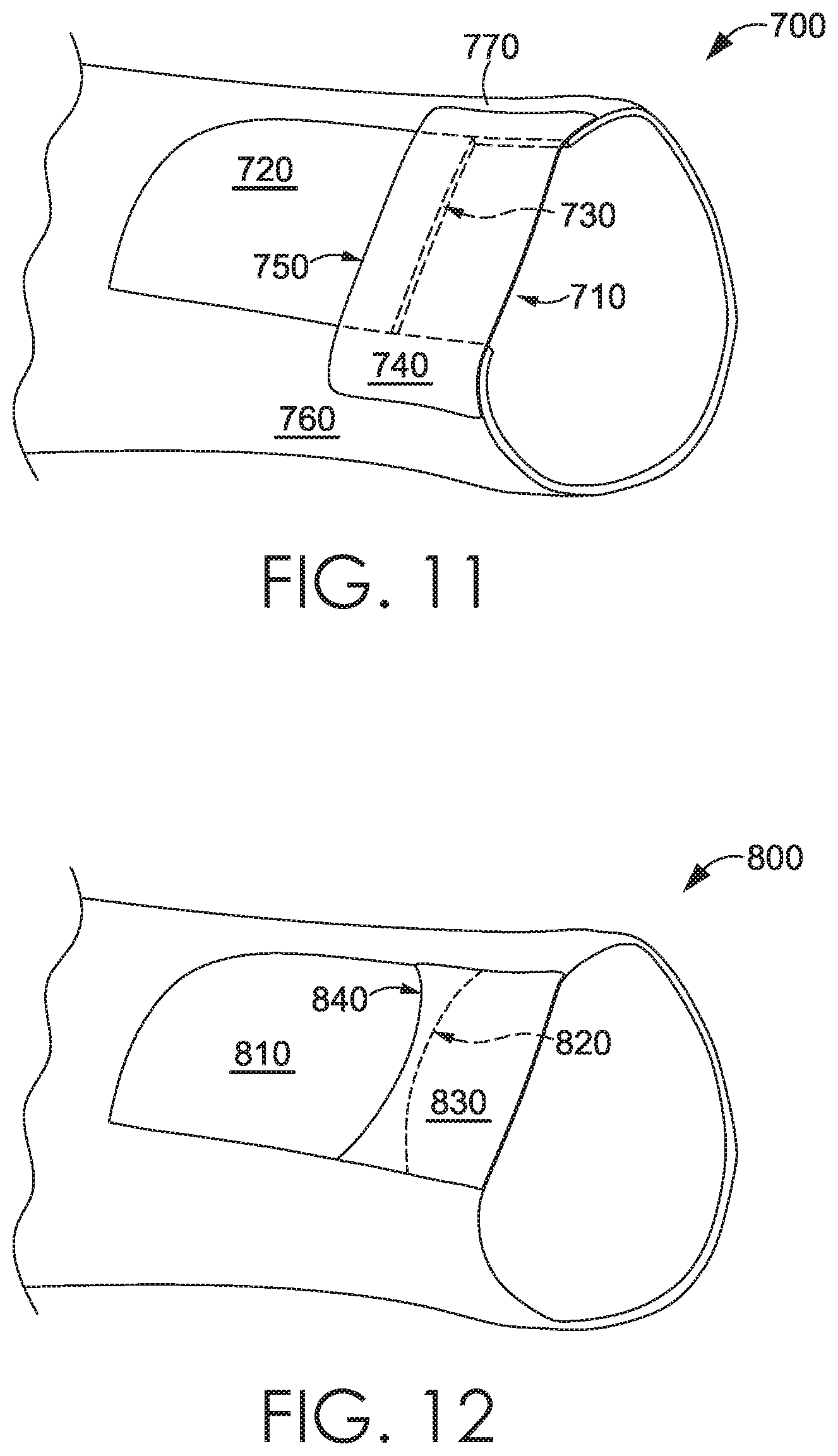 Patent US12342882 Figure 7 – Layered thumbhole structure