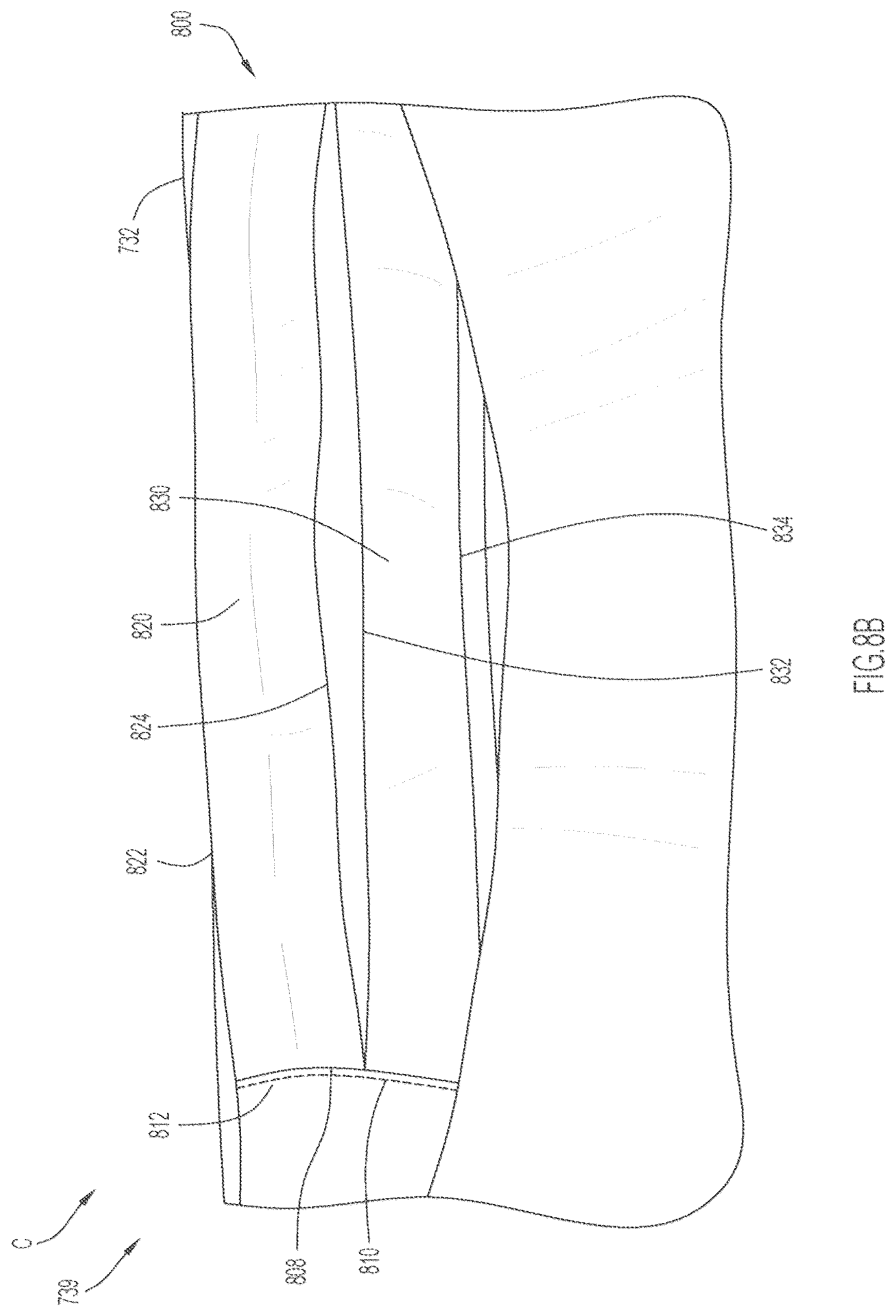 Patent US12342883 Figure 11 – Garment with waistband pocket