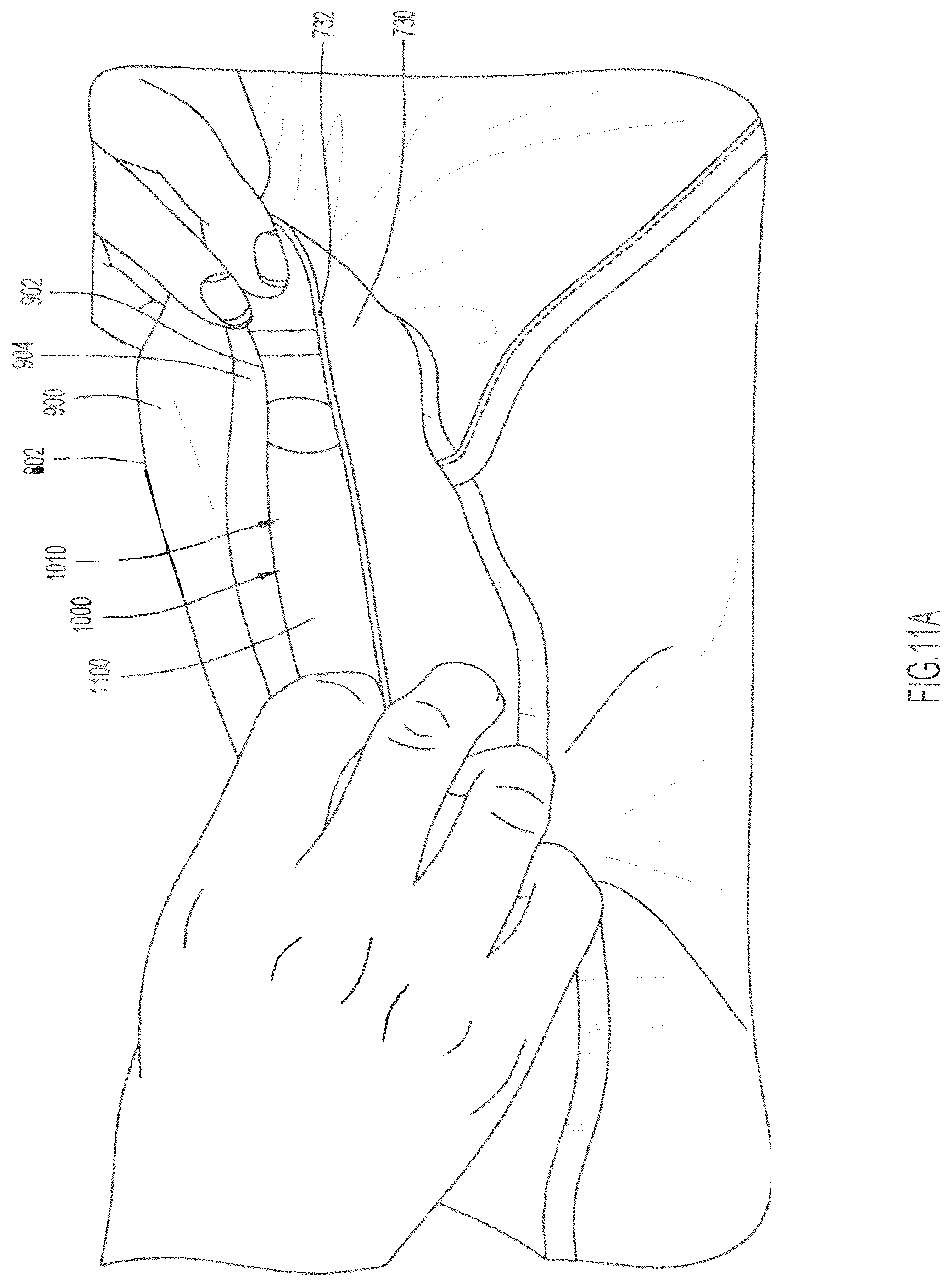 Patent US12342883 Figure 15 – Garment with waistband pocket