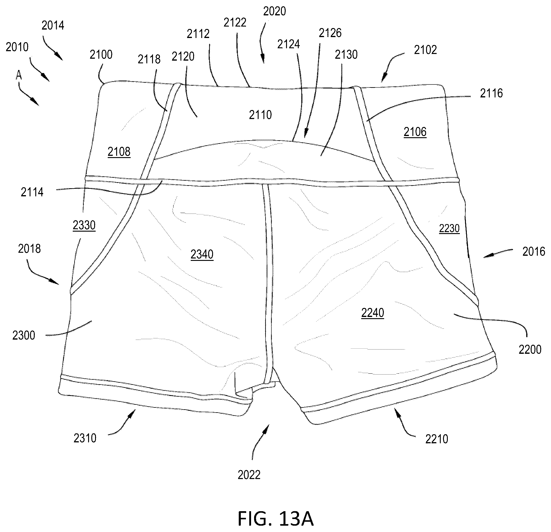 Patent US12342883 Figure 19 – Garment with waistband pocket