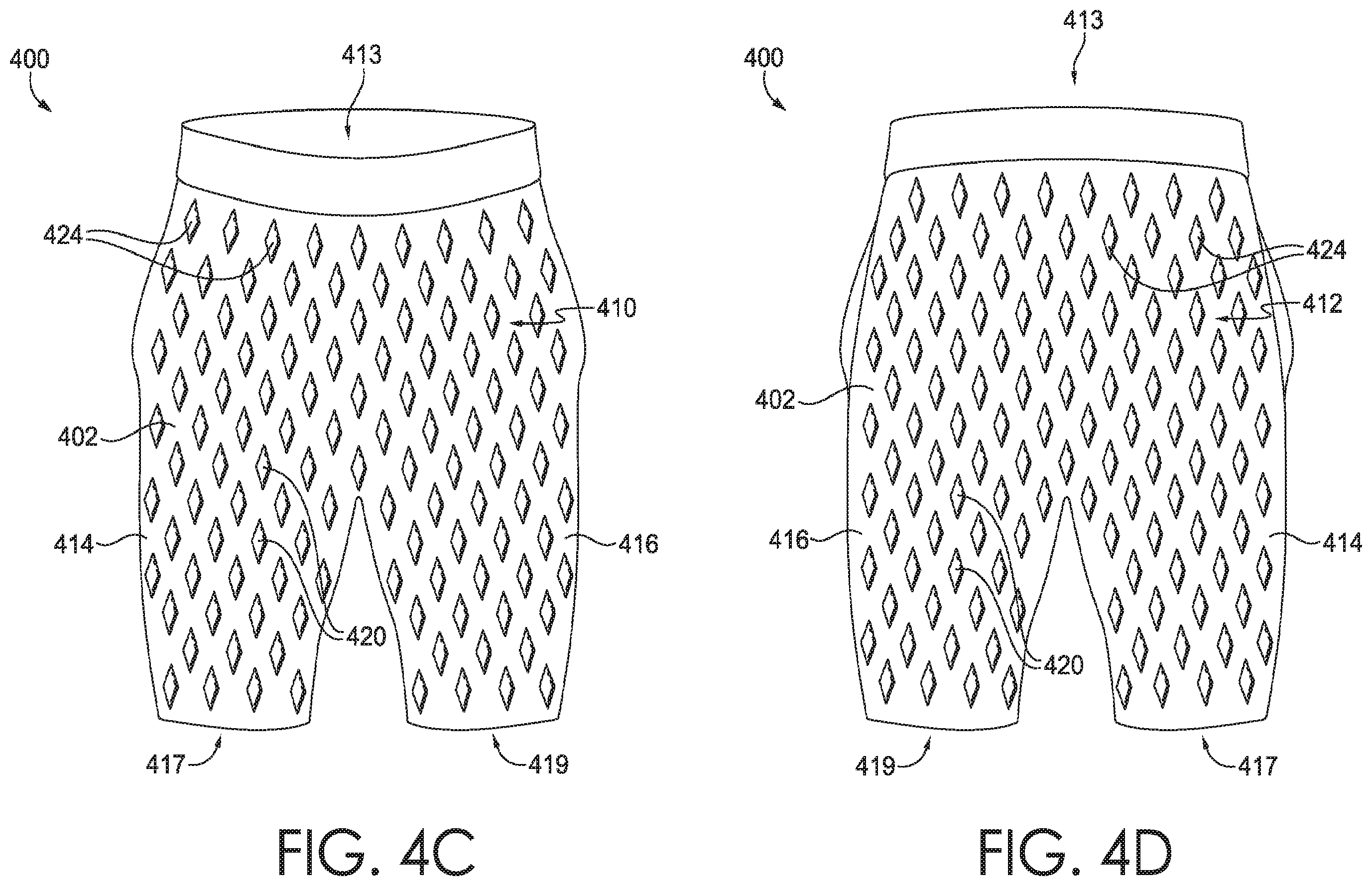 Patent US12342884 Figure 7 – Apparel with cling reduction features