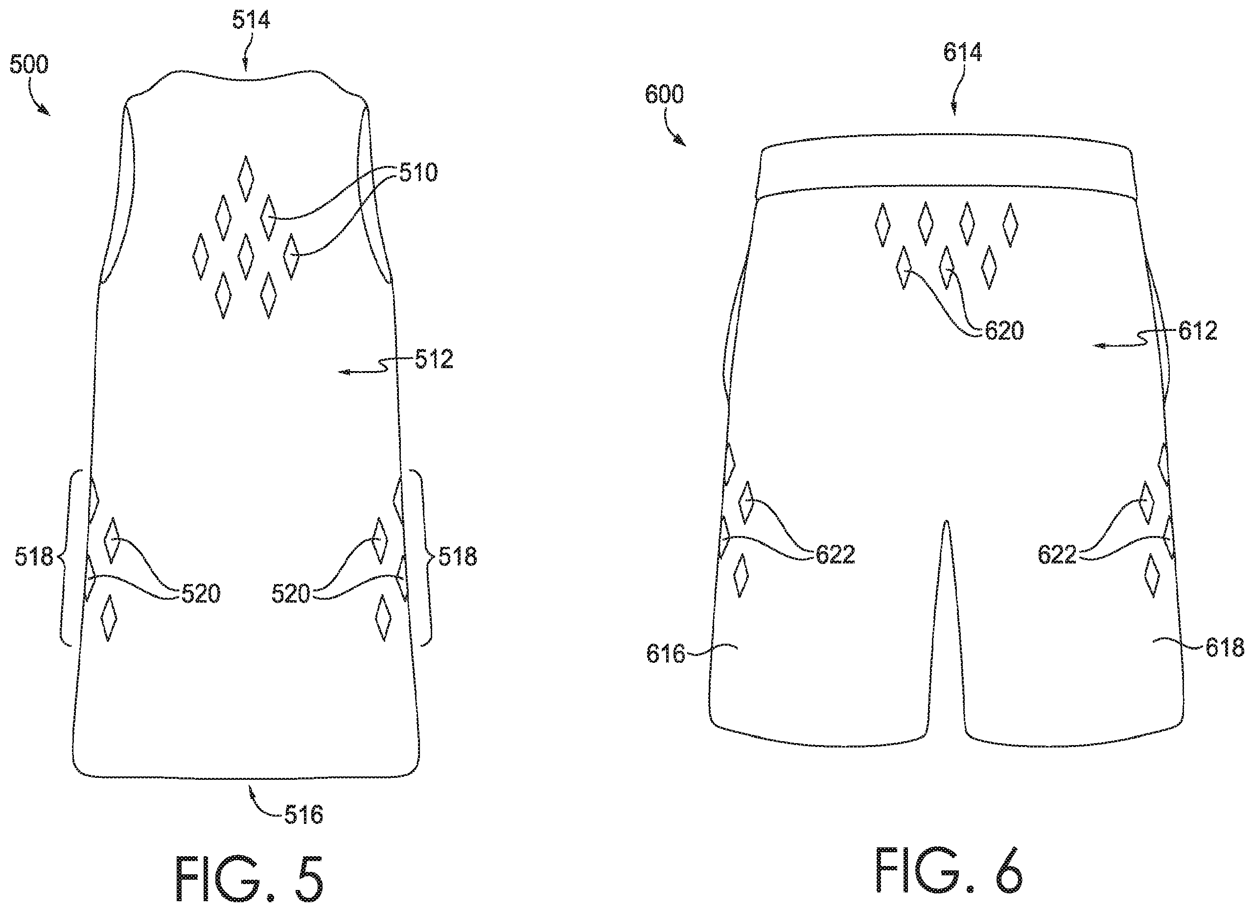 Patent US12342884 Figure 8 – Apparel with cling reduction features