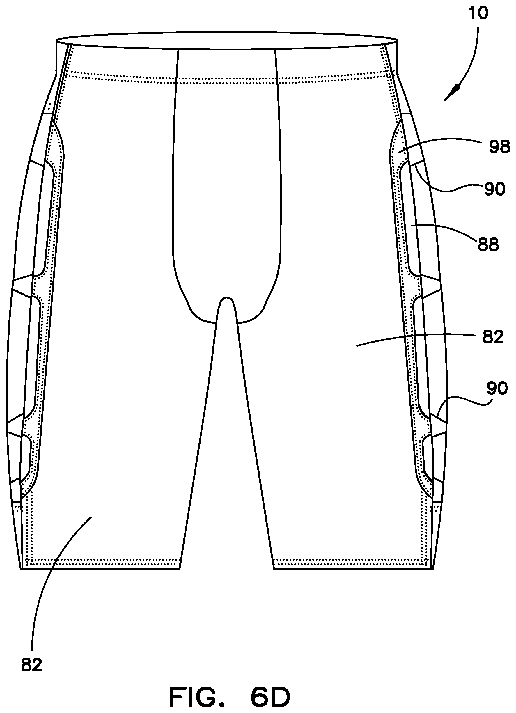 Patent US12342888 Figure 11 – Garment with compression adjustment arrangement