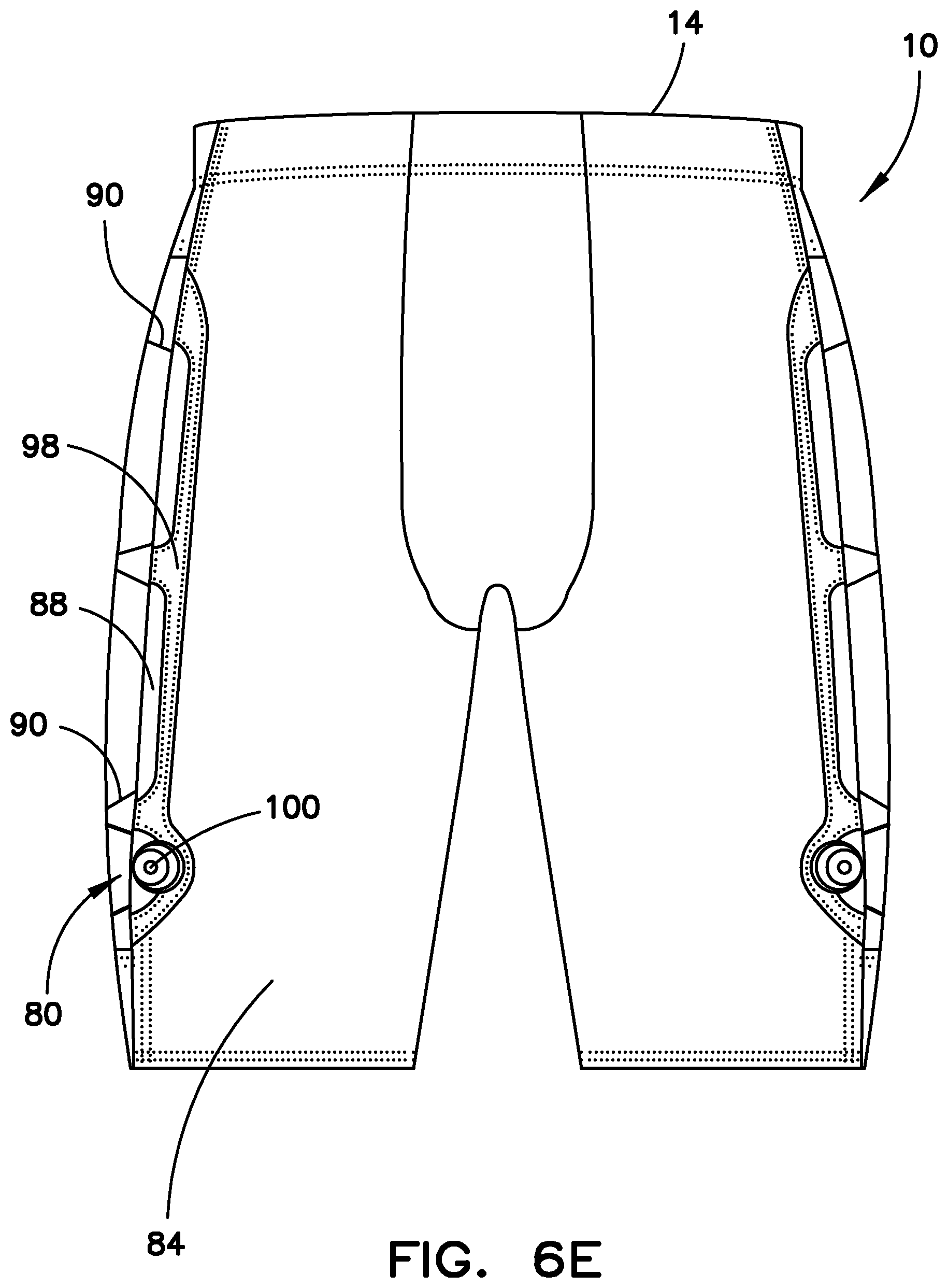 Patent US12342888 Figure 12 – Garment with compression adjustment arrangement
