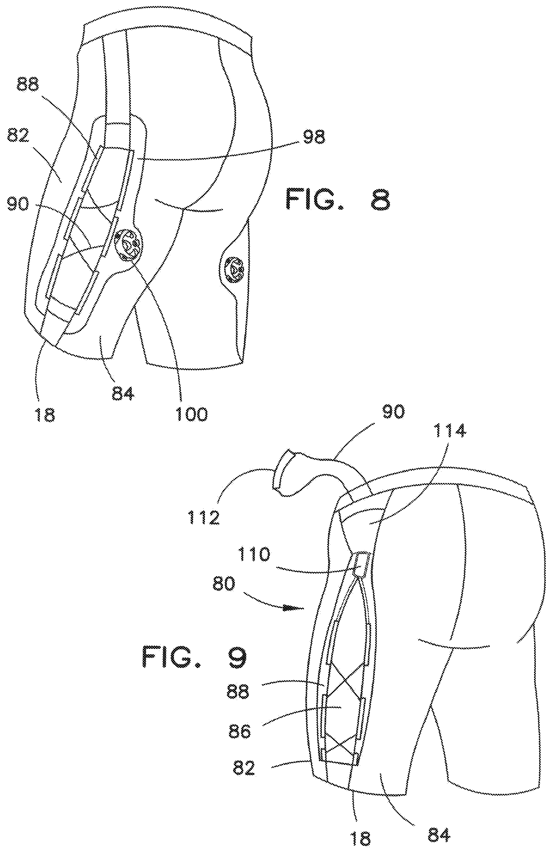 Patent US12342888 Figure 14 – Garment with compression adjustment arrangement