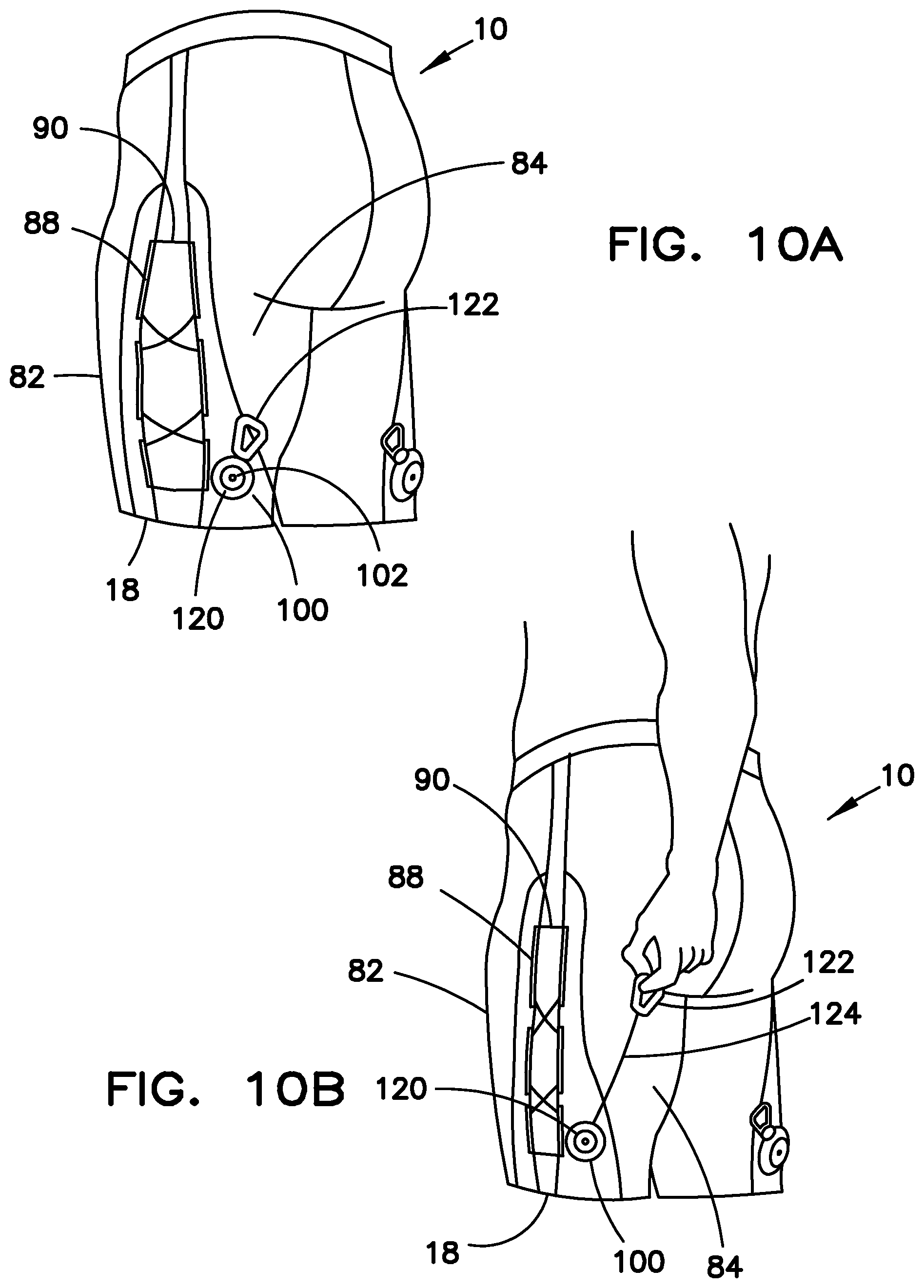Patent US12342888 Figure 15 – Garment with compression adjustment arrangement