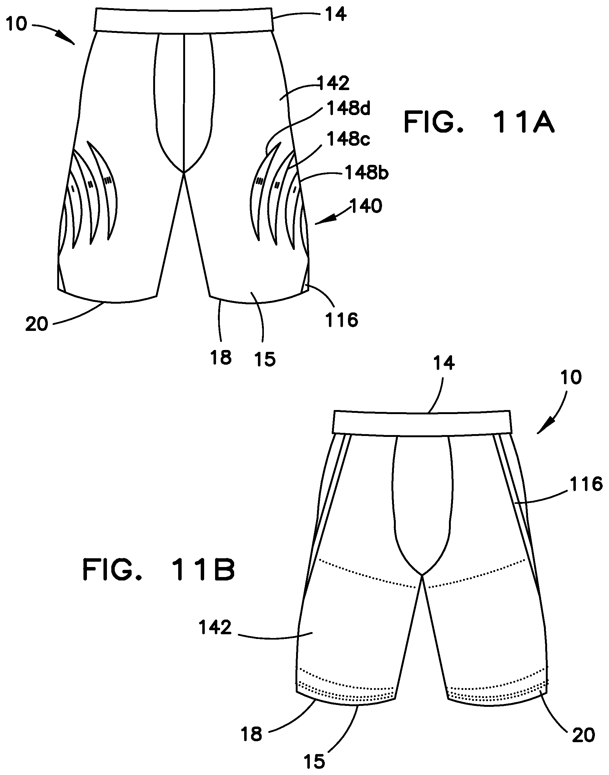 Patent US12342888 Figure 16 – Garment with compression adjustment arrangement
