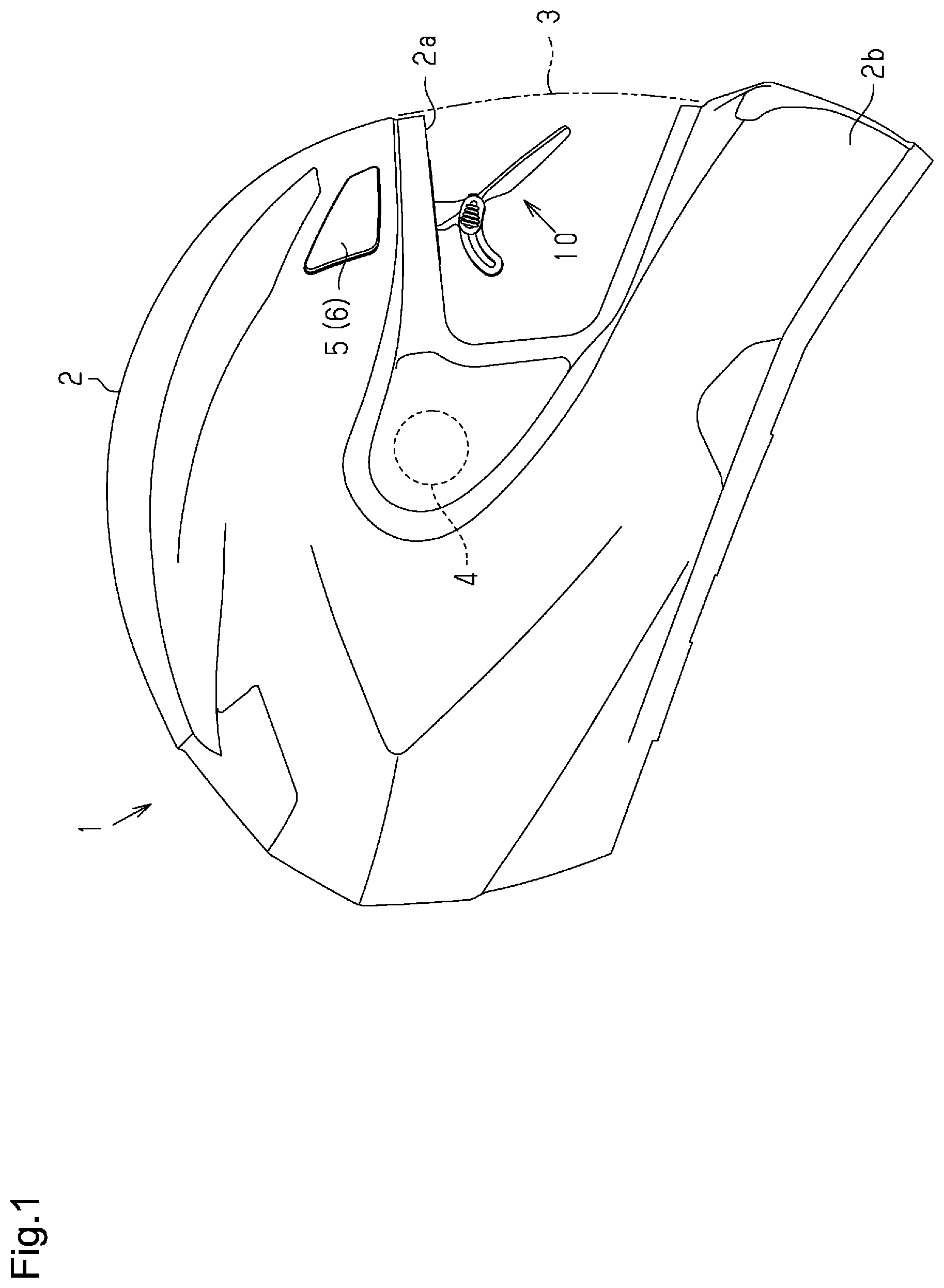 Patent US12342893 Figure 1 – Screen device and helmet