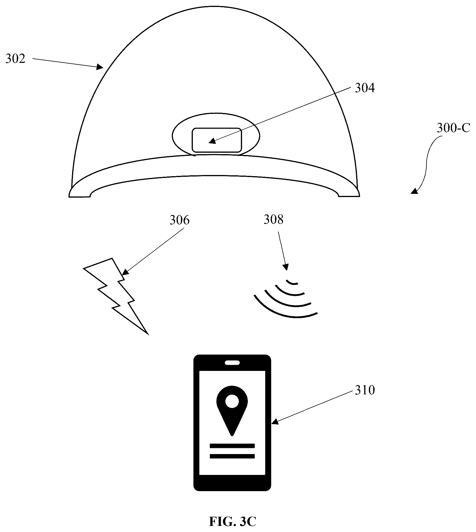 Patent US12342895 Figure 4 – Haptic enabled smart helmet for enhanced safety