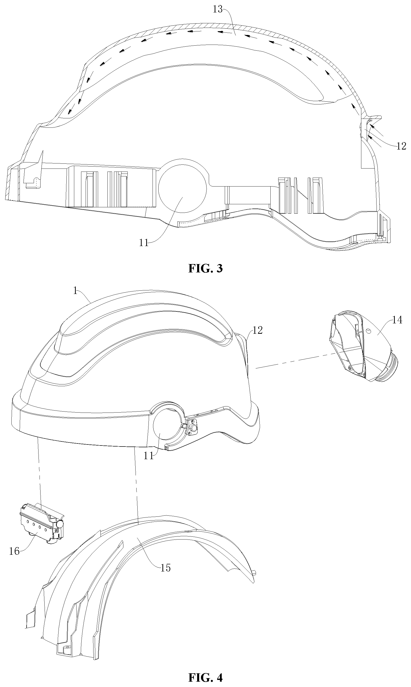 Patent US12342896 Figure 2 – Wearable head-protecting safety device