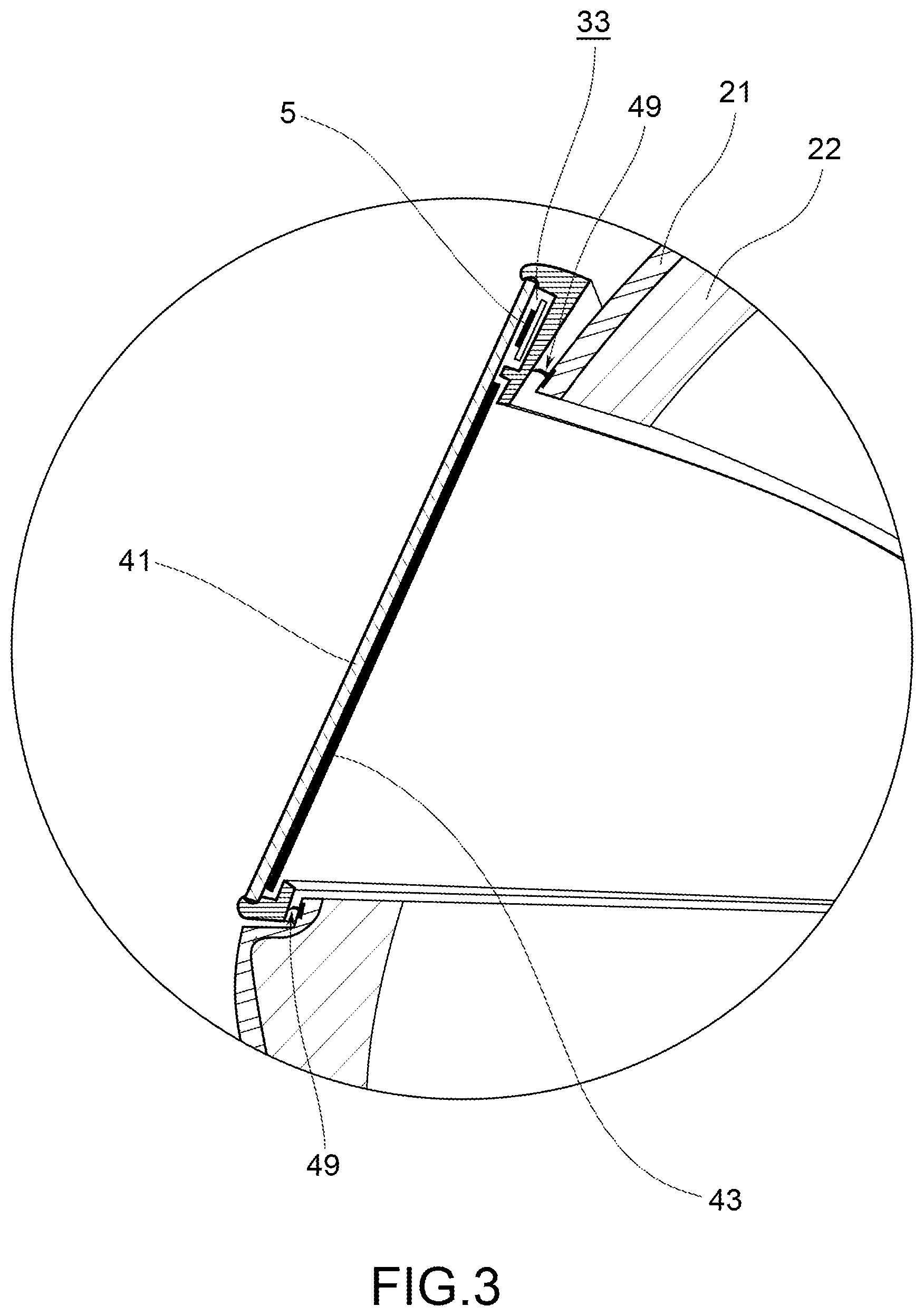 Patent US12342897 Figure 2 – Protective helmet equipped with visor with LC layer and depolarizing layer
