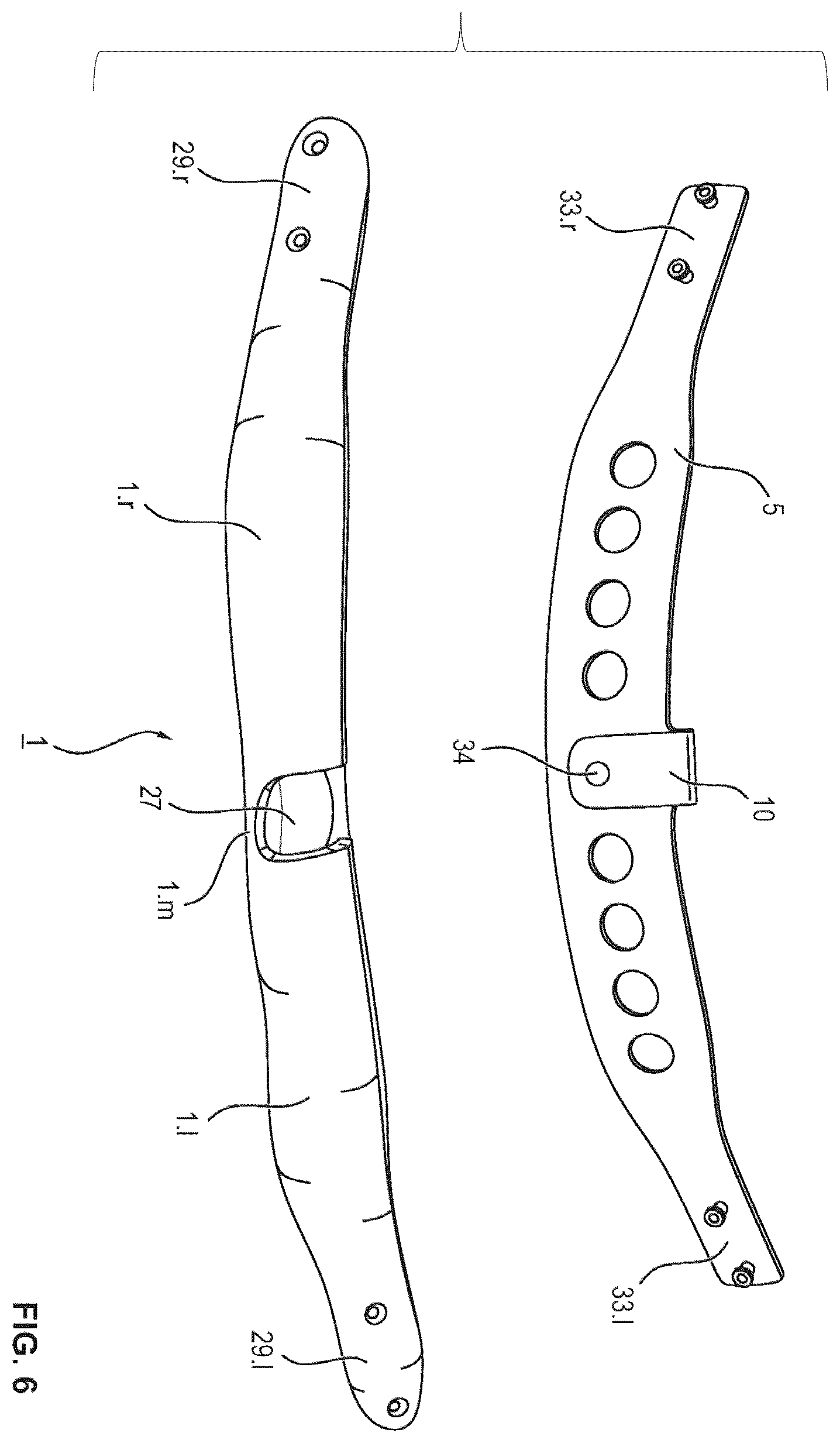 Patent US12342898 Figure 6 – Safety helmet with a sheathed bearing element, process for removing the sheathing from the safety helmet and process for manufacturing such a safety helmet