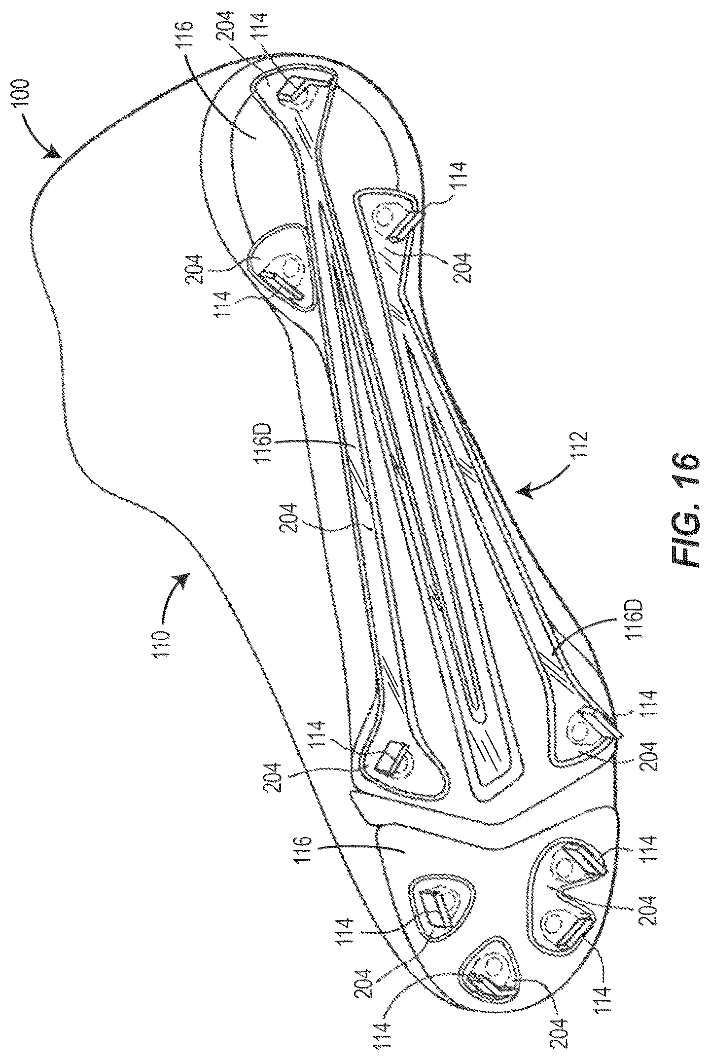 Patent US12342900 Figure 13 – Article of footwear with soil-shedding performance