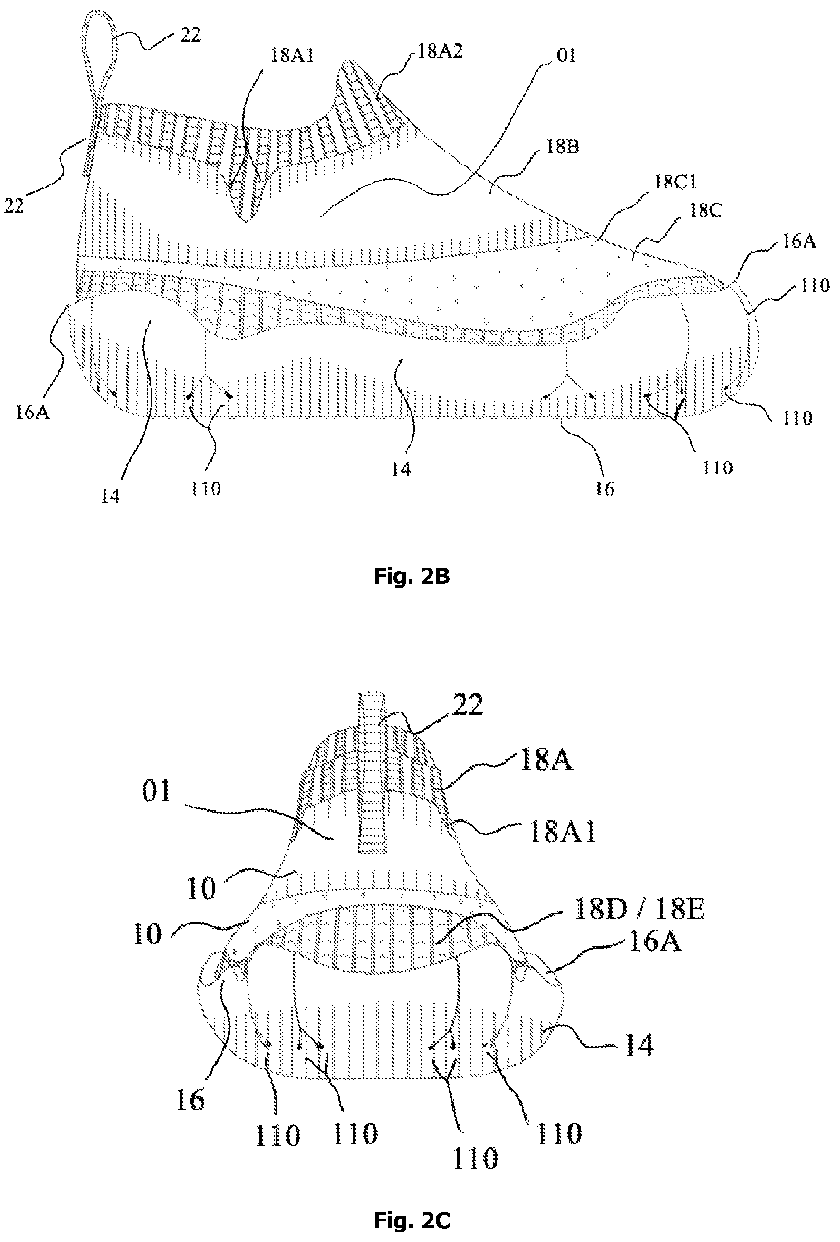 Patent US12342905 Figure 2 – Expandable shoe capable to grow with a wearer/user's feet for more than three sizes