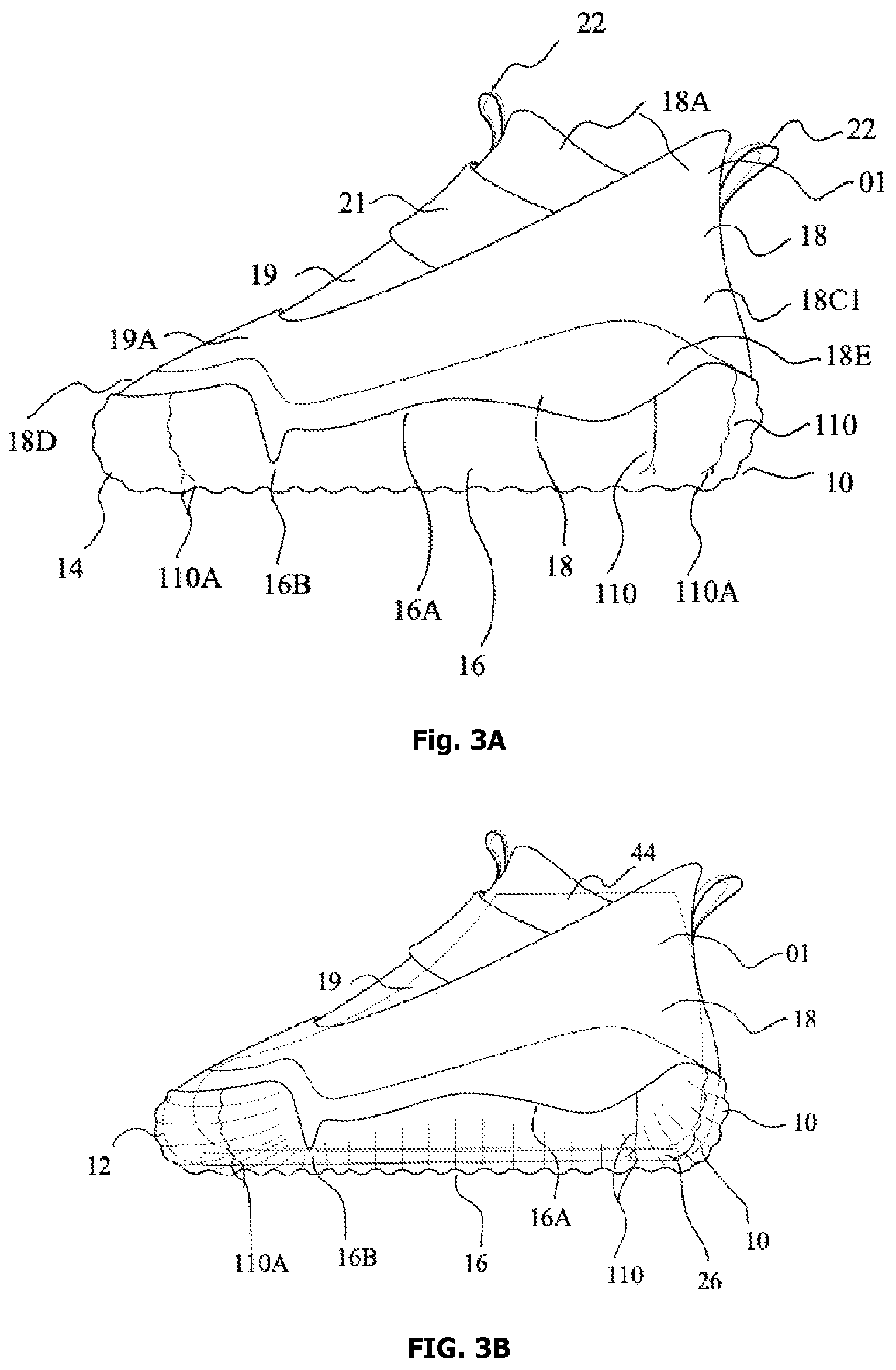 Patent US12342905 Figure 5 – Expandable shoe capable to grow with a wearer/user's feet for more than three sizes