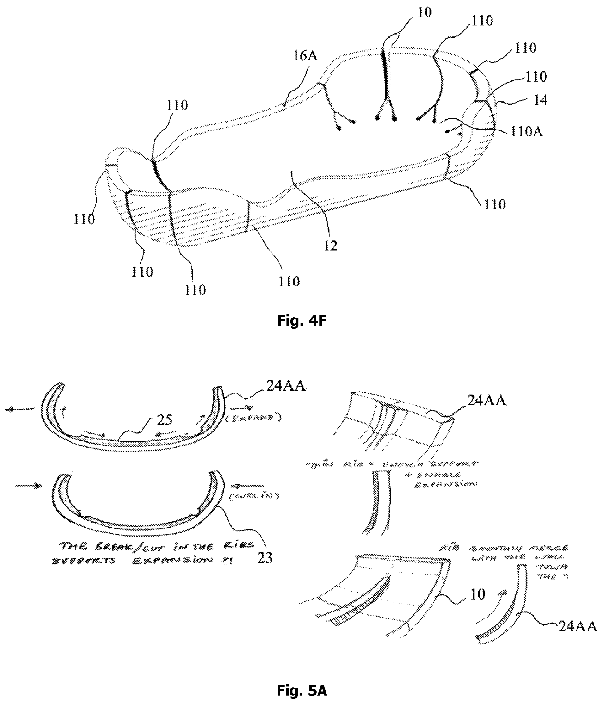 Patent US12342905 Figure 7 – Expandable shoe capable to grow with a wearer/user's feet for more than three sizes
