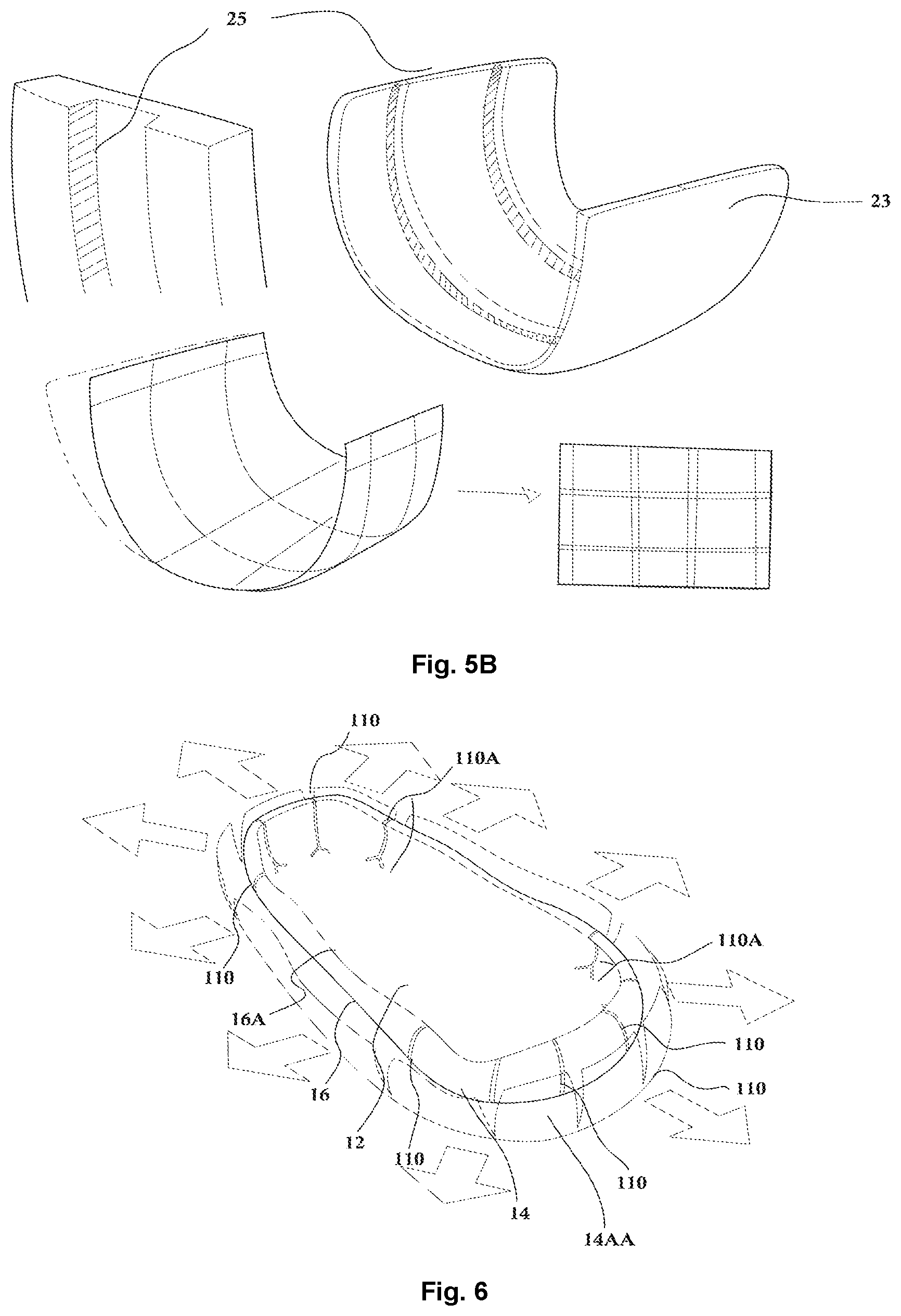 Patent US12342905 Figure 8 – Expandable shoe capable to grow with a wearer/user's feet for more than three sizes