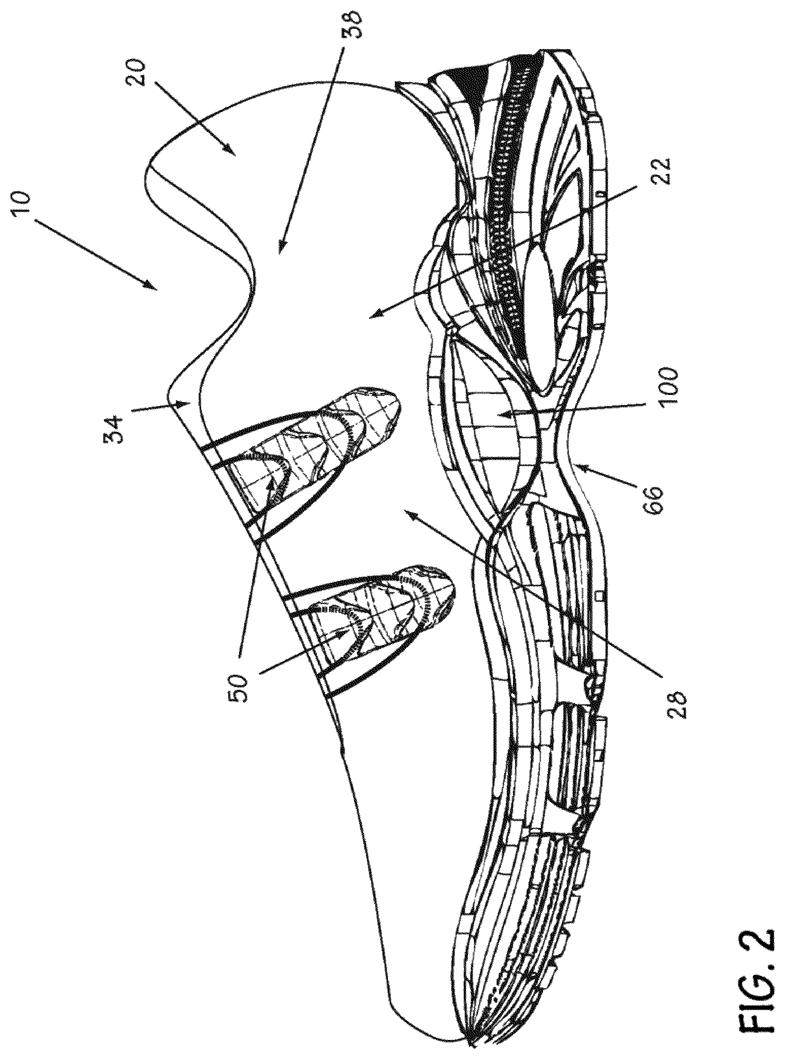 Patent US12342906 Figure 2 – Adjustable closure system for an article