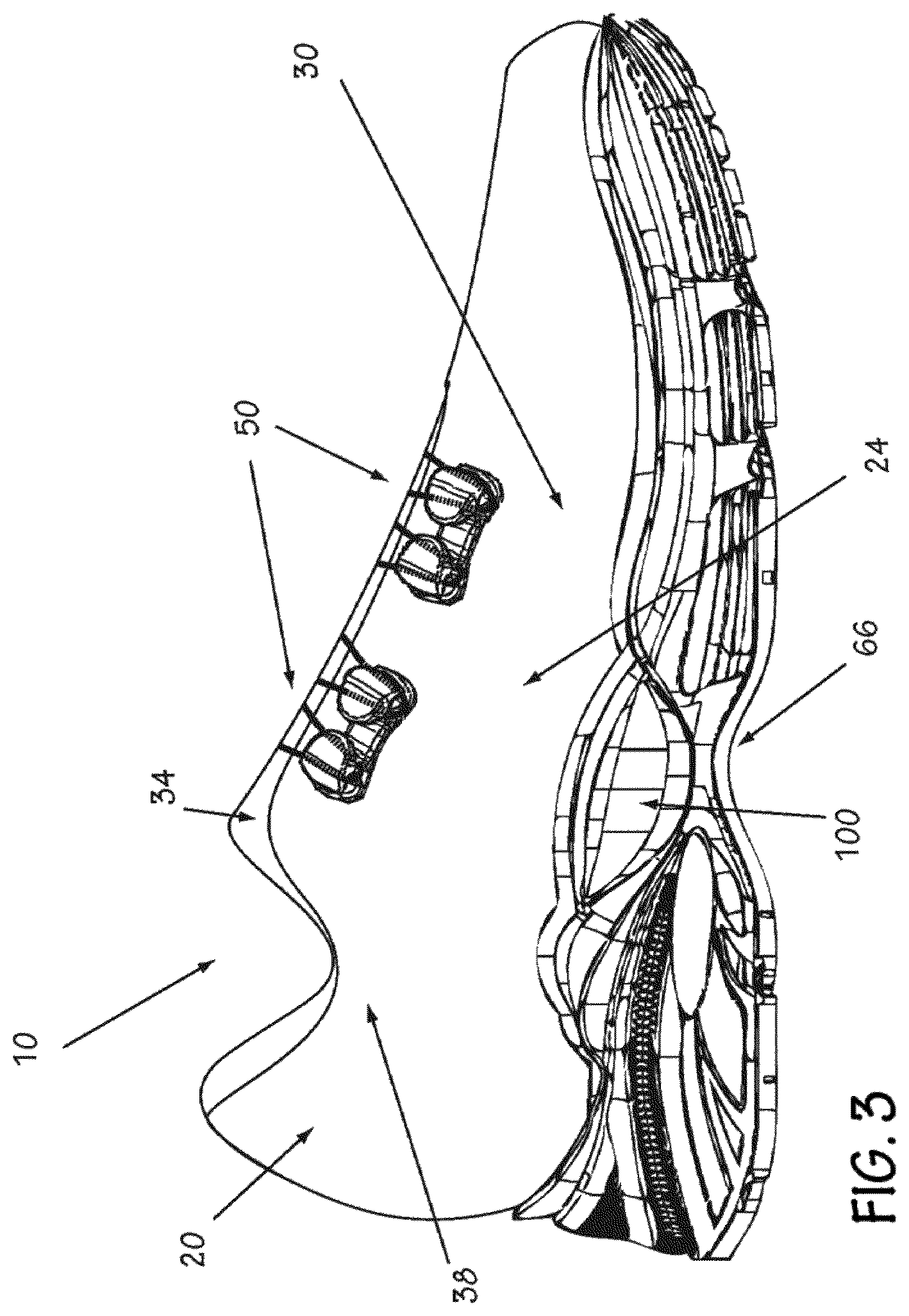 Patent US12342906 Figure 3 – Adjustable closure system for an article