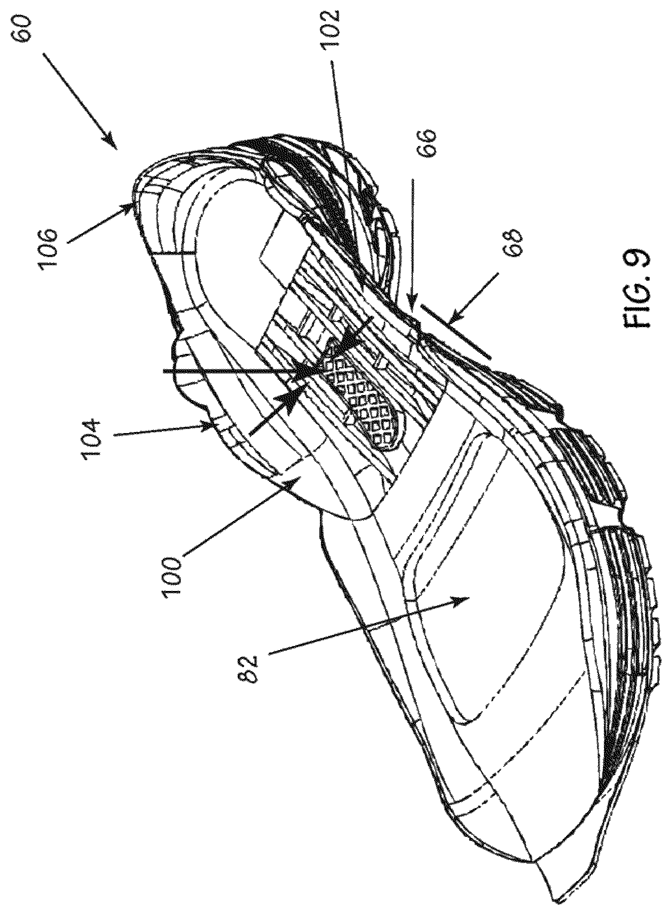 Patent US12342906 Figure 9 – Adjustable closure system for an article