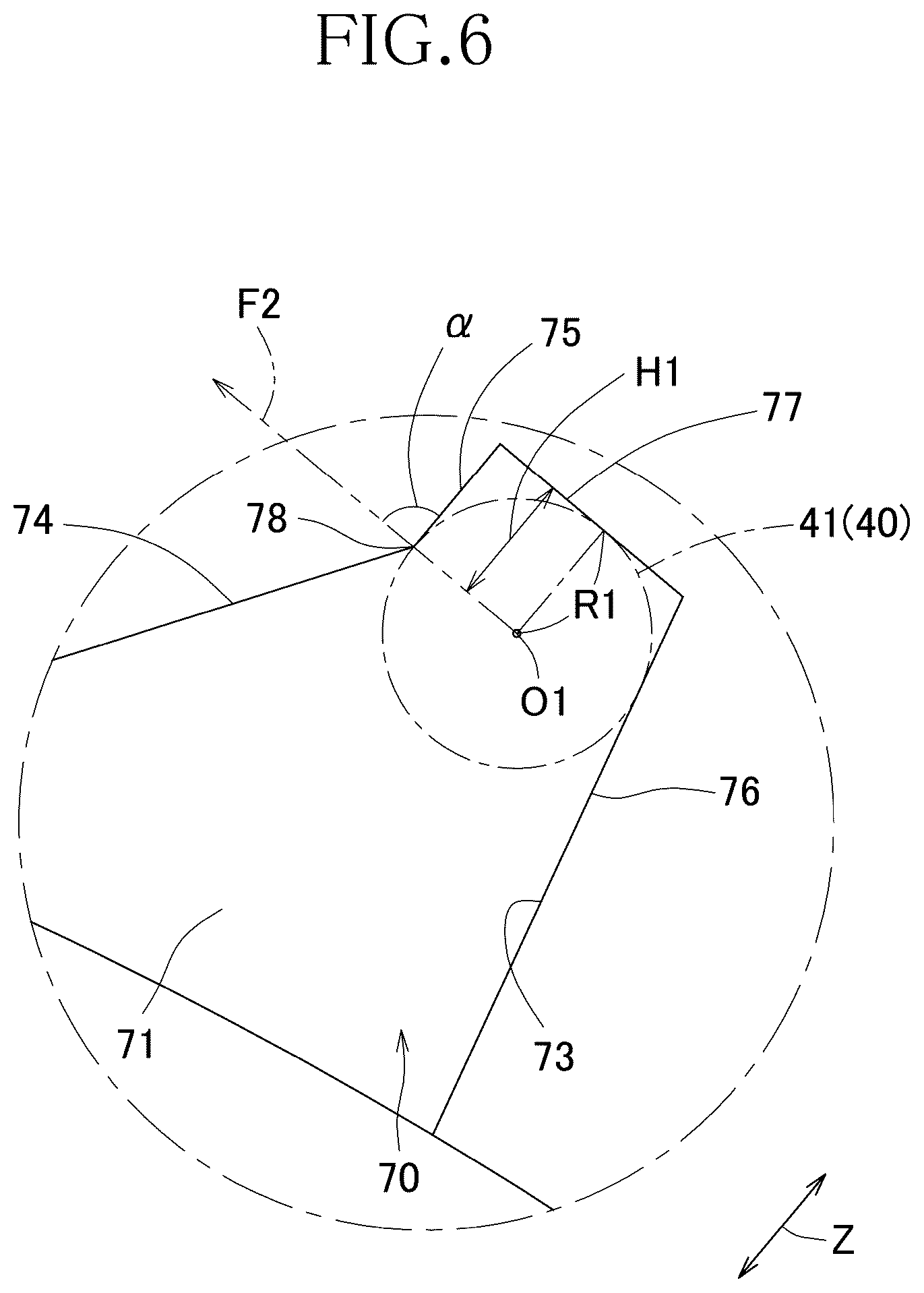 Patent US12342908 Figure 6 – Fastening device for air cylinder