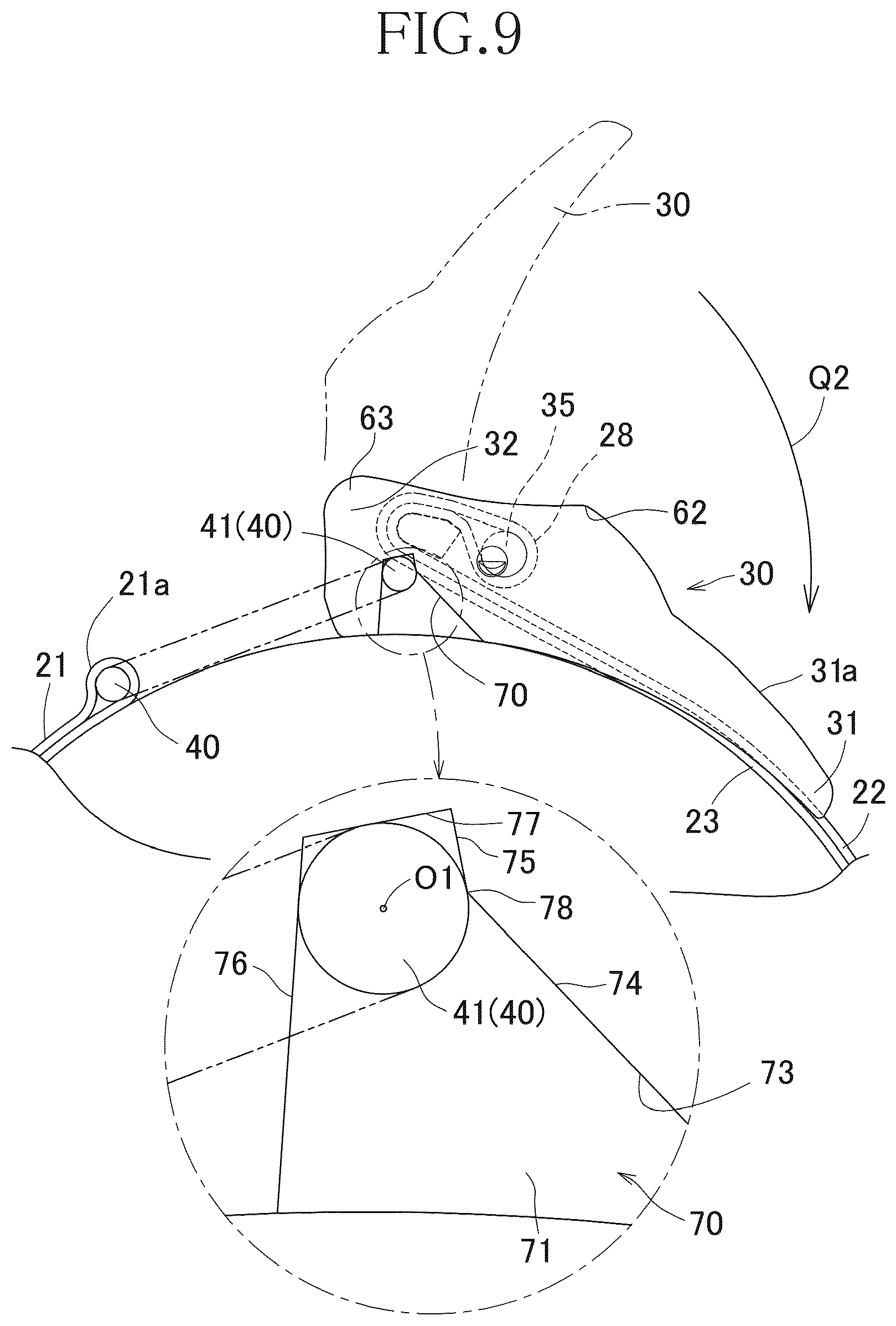 Patent US12342908 Figure 9 – Fastening device for air cylinder