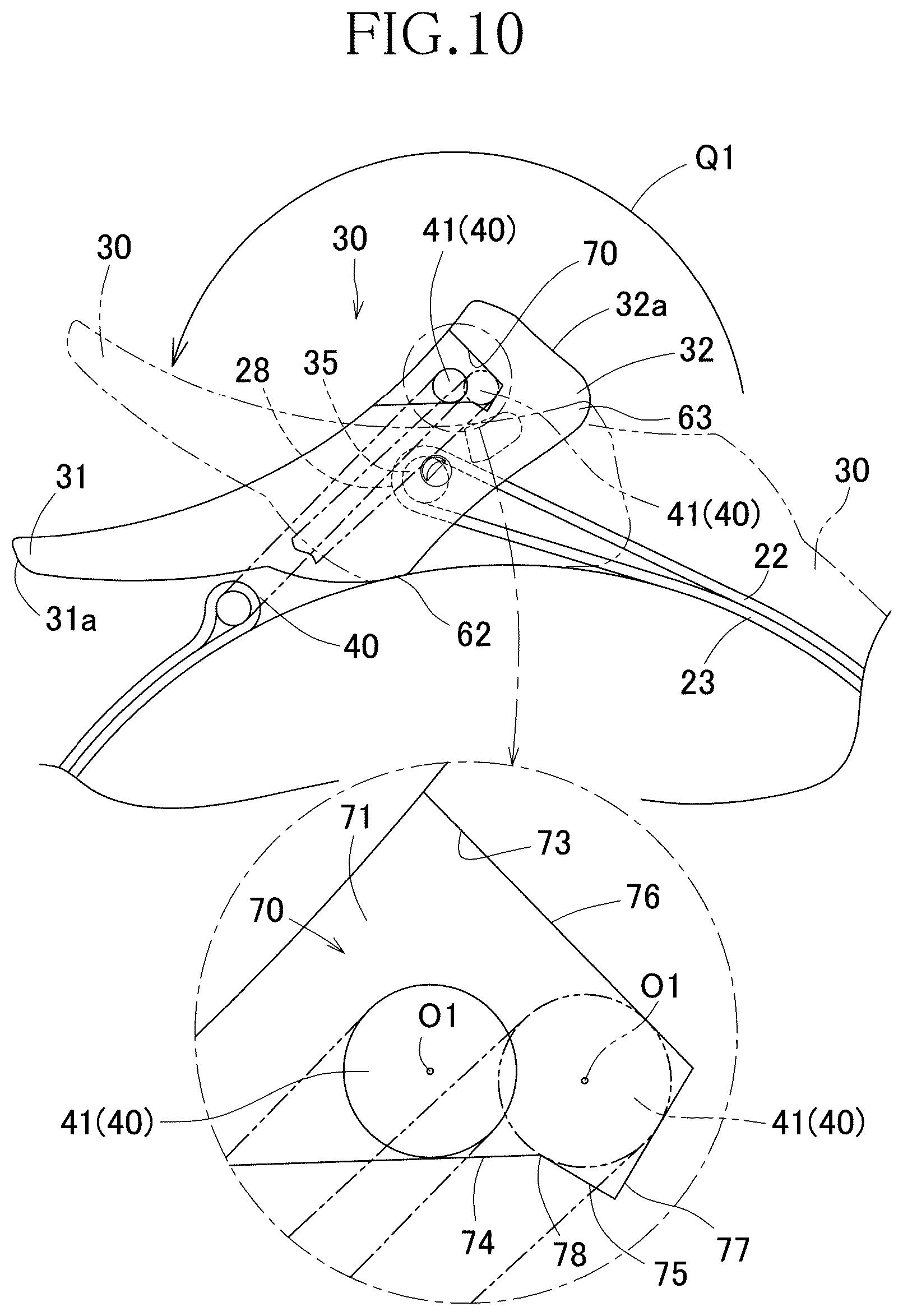 Patent US12342908 Figure 10 – Fastening device for air cylinder