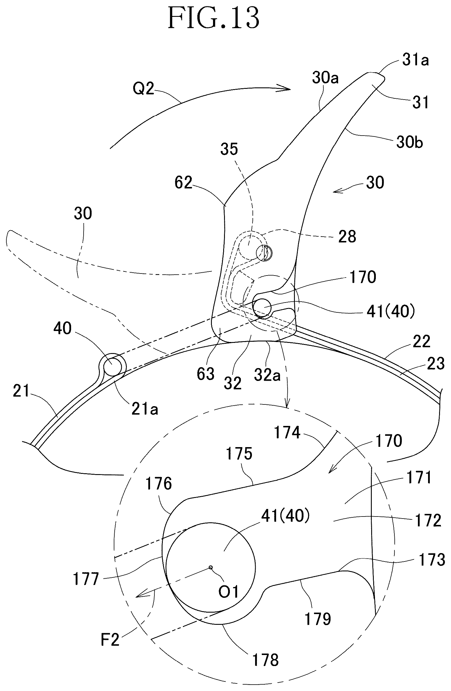 Patent US12342908 Figure 13 – Fastening device for air cylinder