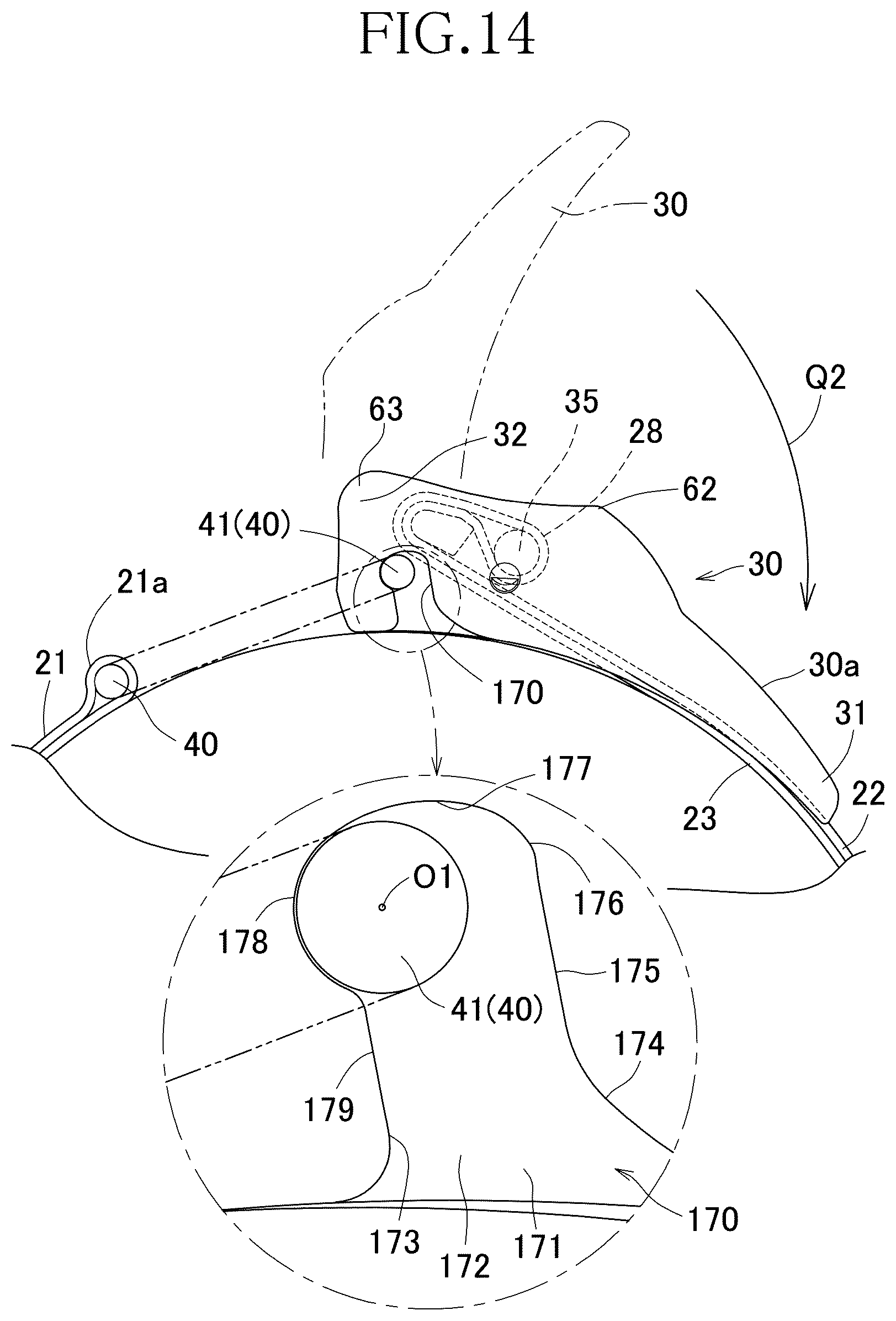 Patent US12342908 Figure 14 – Fastening device for air cylinder