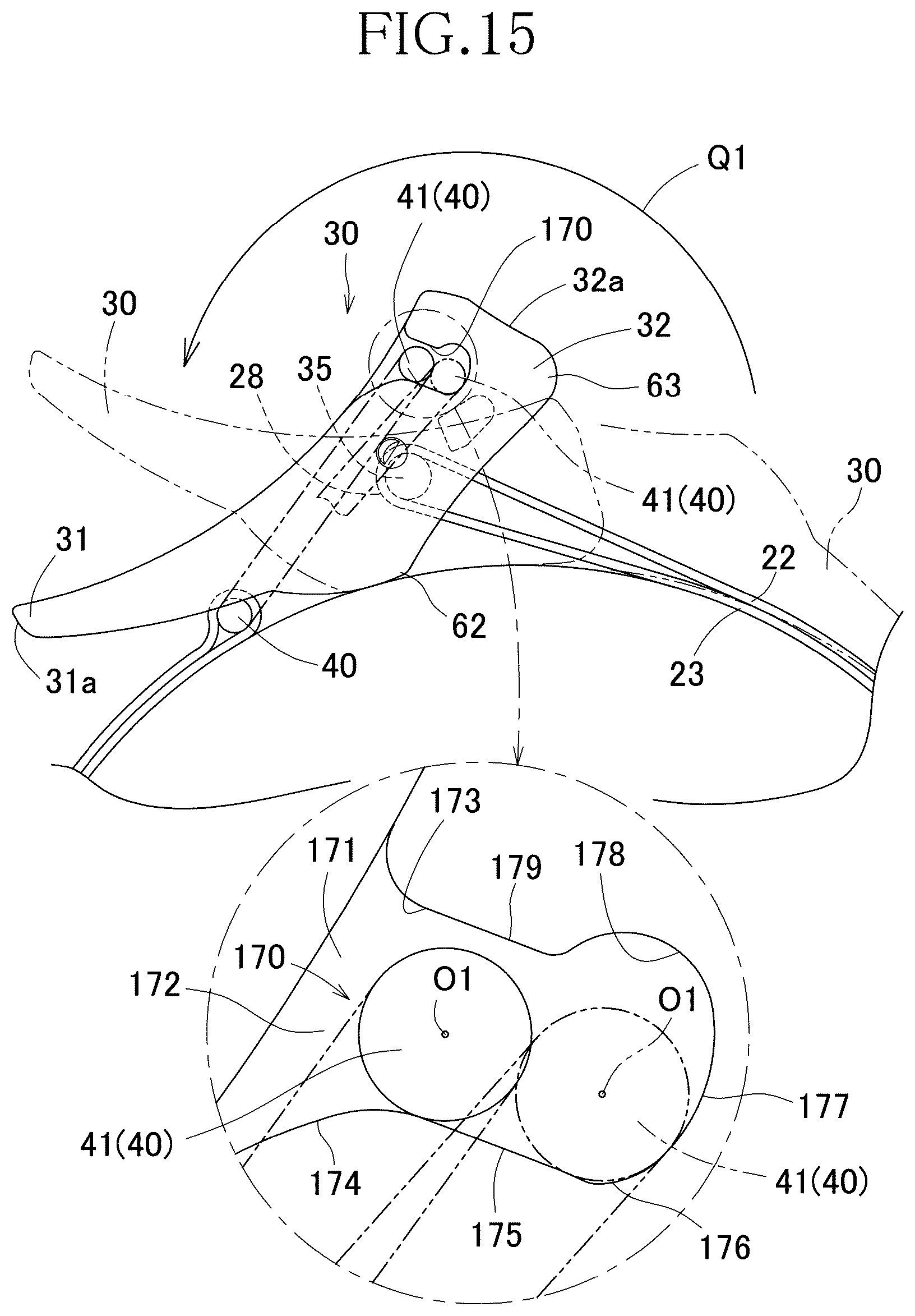 Patent US12342908 Figure 15 – Fastening device for air cylinder