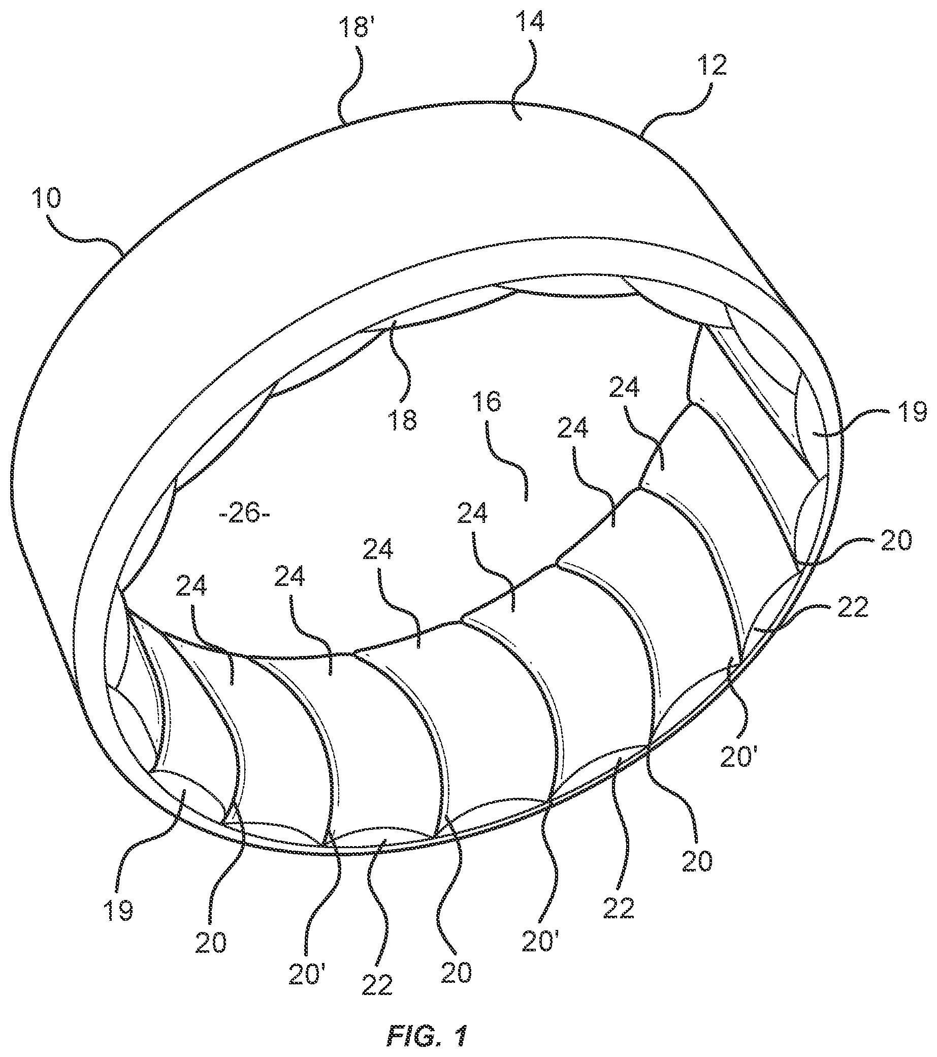 Patent US12342911 Figure 1 – Ring with comfort fit interior