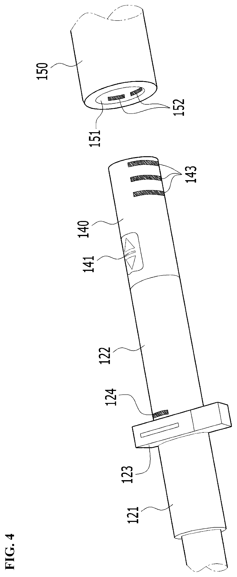 Patent US12342912 Figure 4 – Umbrella handle including portability-improving structure