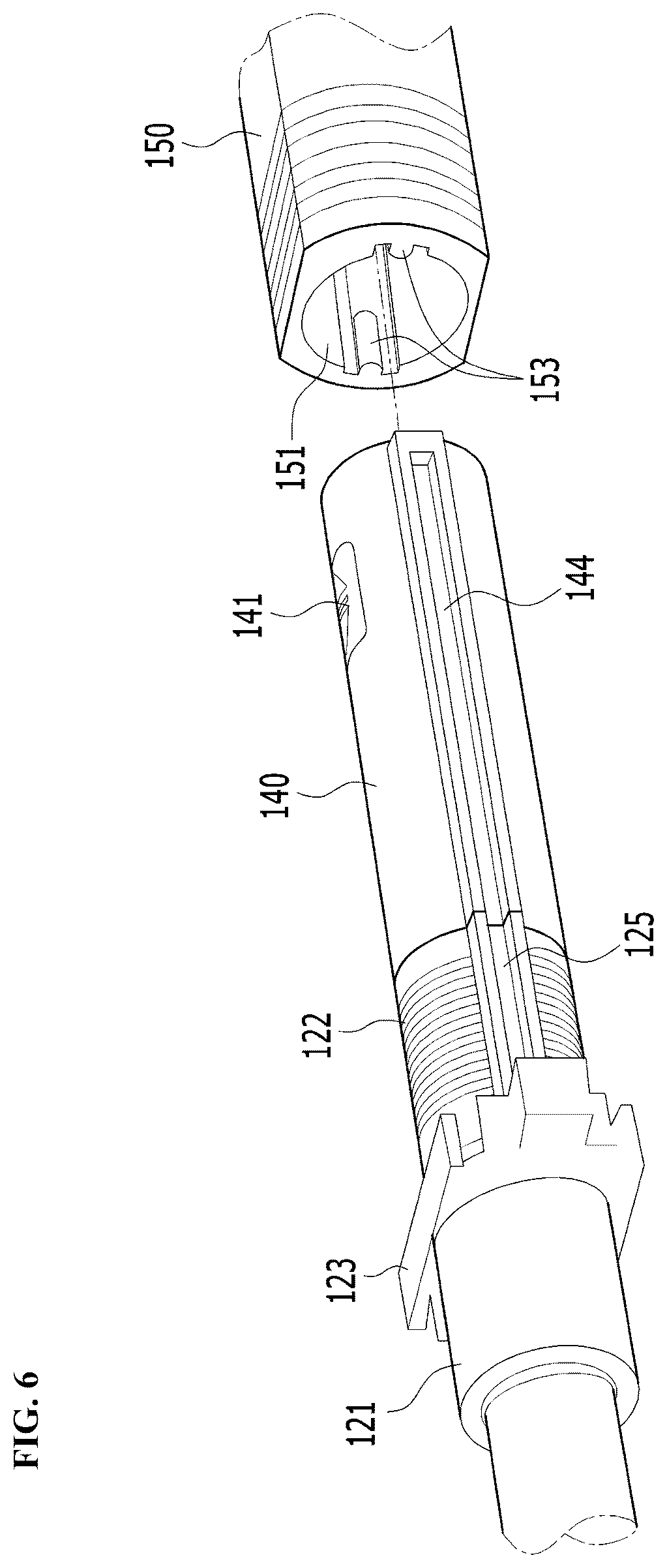 Patent US12342912 Figure 6 – Umbrella handle including portability-improving structure