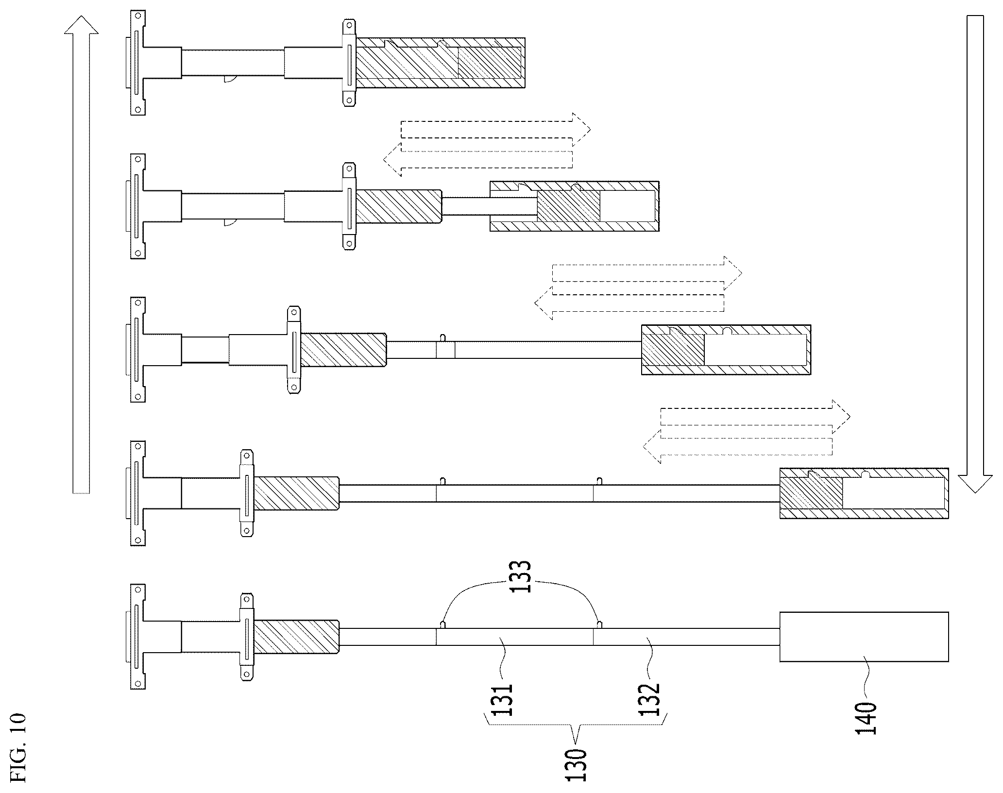 Patent US12342912 Figure 10 – Umbrella handle including portability-improving structure