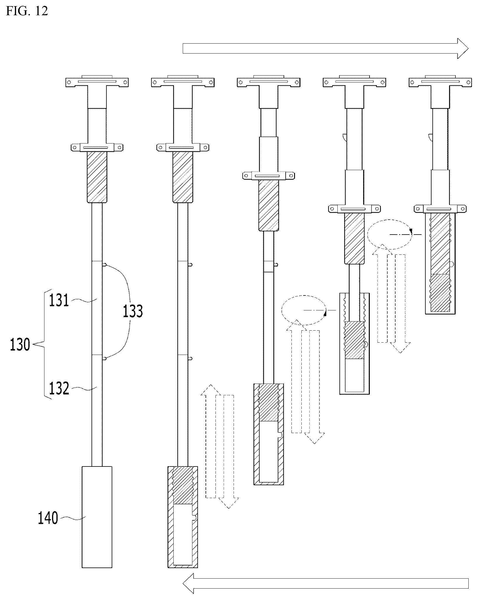 Patent US12342912 Figure 12 – Umbrella handle including portability-improving structure