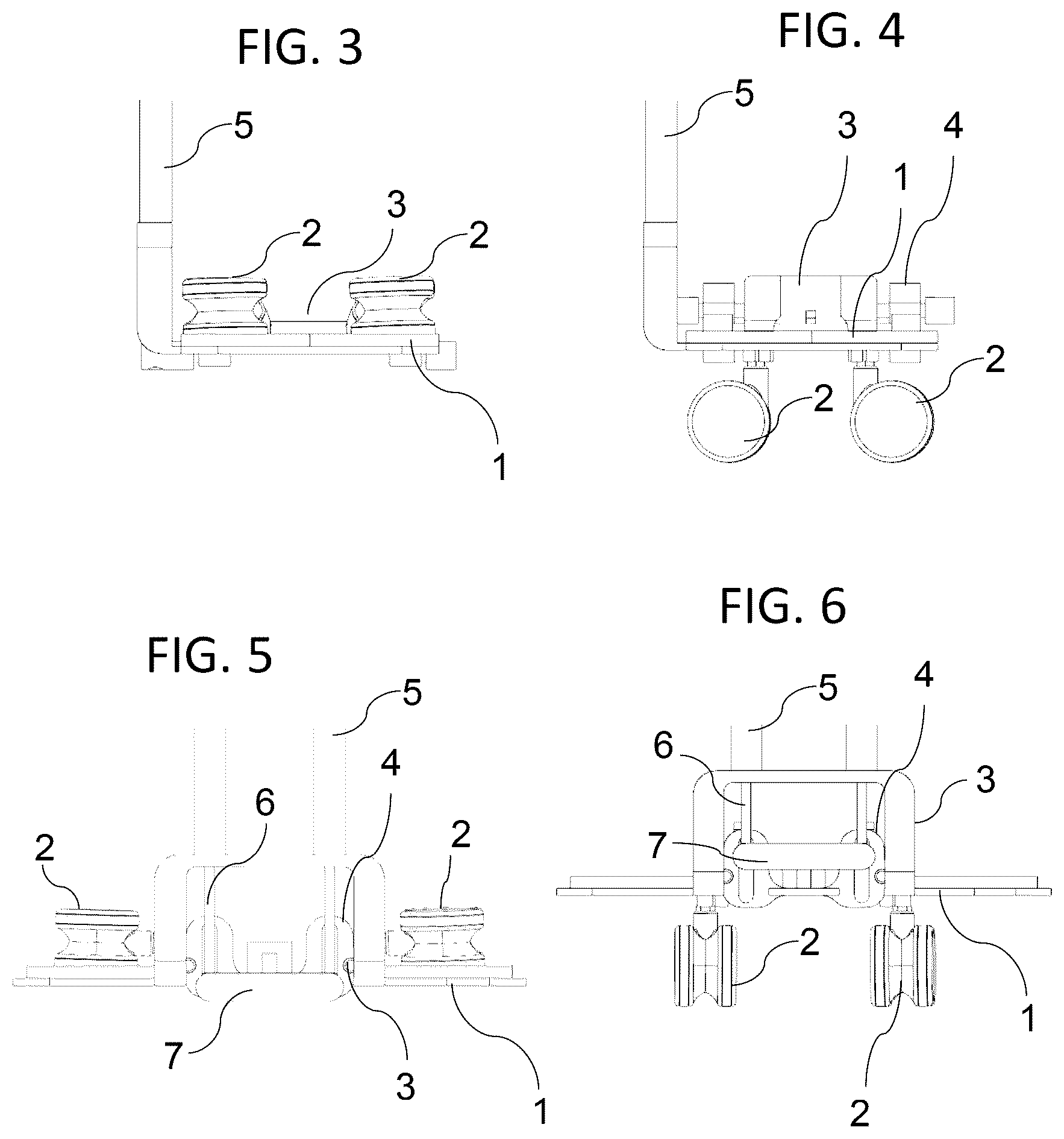 Patent US12342916 Figure 3 – Mechanical system for folding and unfolding suitcase wheels