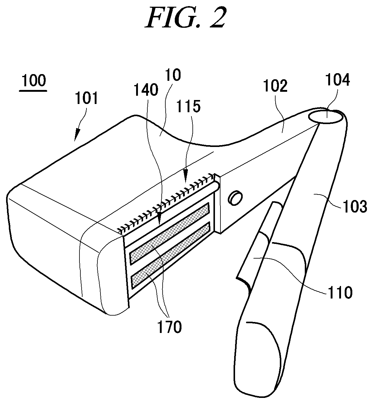 Patent US12342918 Figure 2 – Portable hair printer and printing method using same