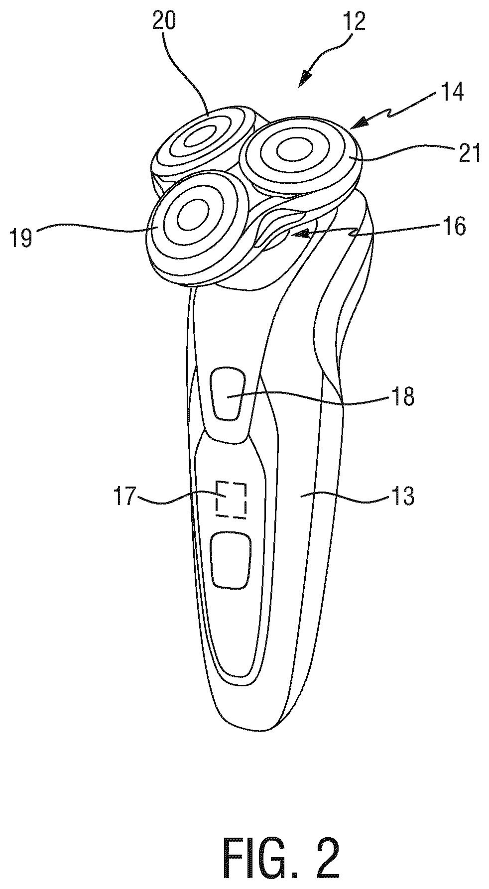 Patent US12342921 Figure 2 – Shaving system with shaving unit and cleaning device